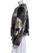 Karl Lagerfeld Faux Fur Printed Faux Fur Coat