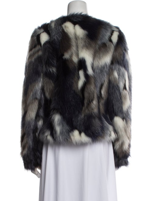 Karl Lagerfeld Faux Fur Printed Faux Fur Coat