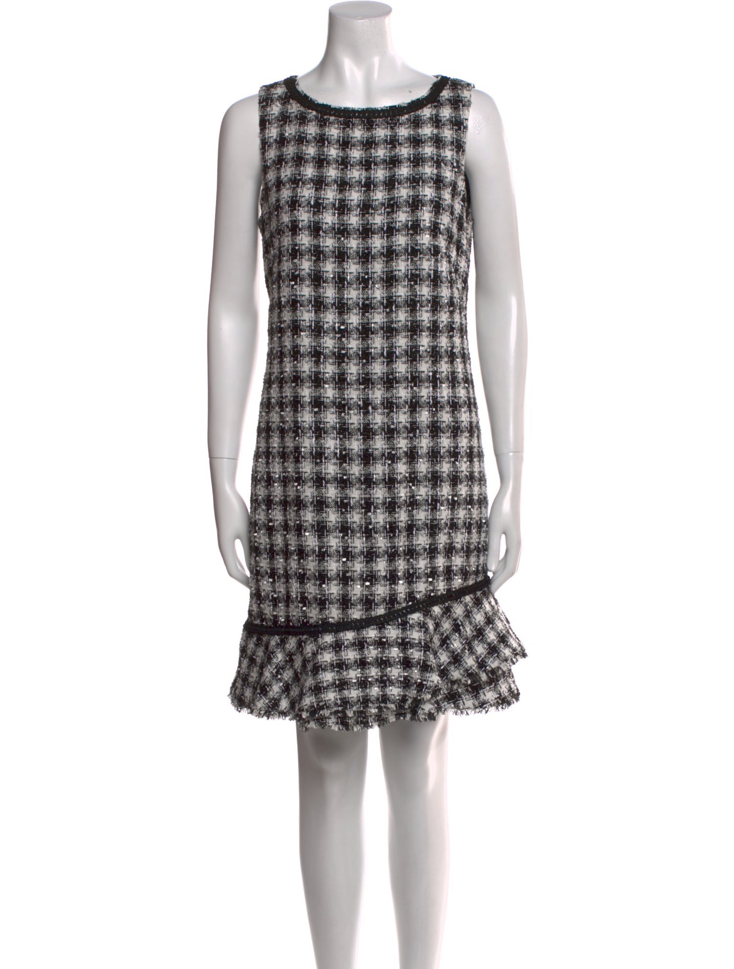 Karl Lagerfeld Plaid Print Knee-Length Dress
