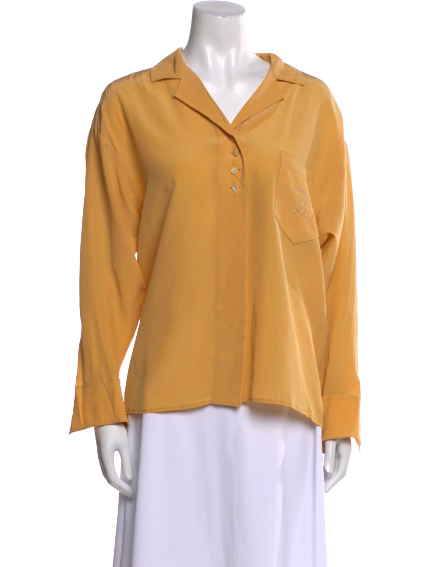 Karl Lagerfeld Vintage 1980's Button-Up Top