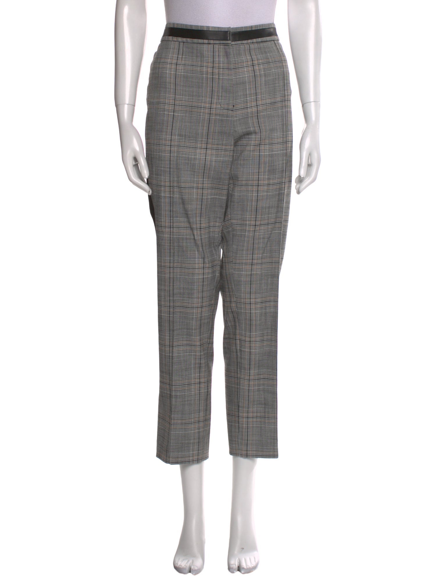 Karl Lagerfeld Plaid Print Straight Leg Pants