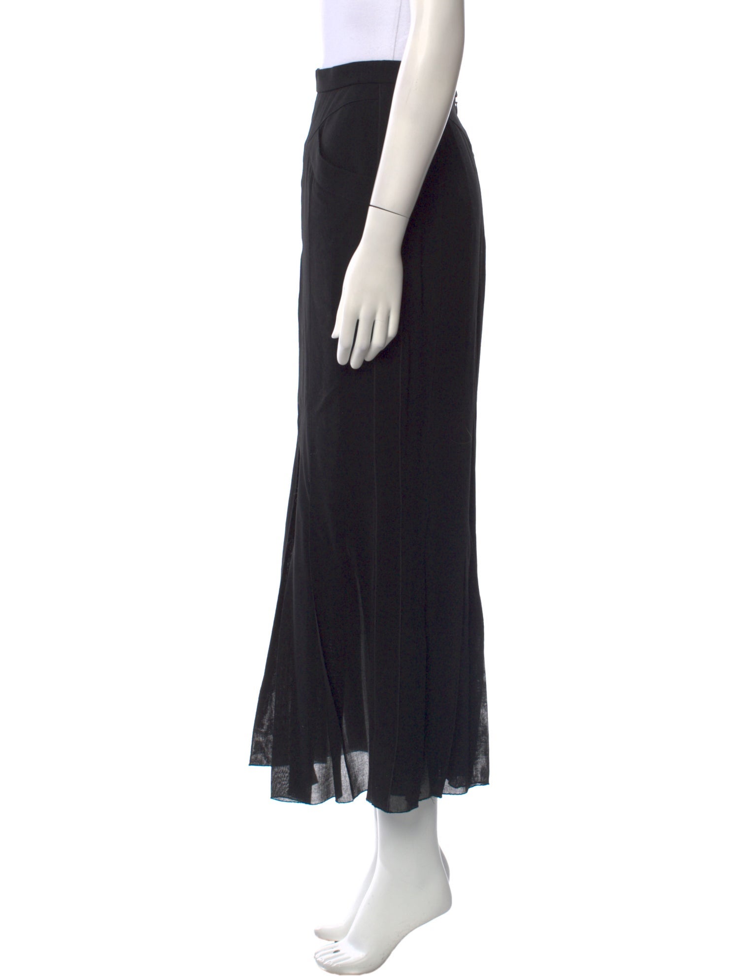 Karl Lagerfeld Wool Midi Length Skirt