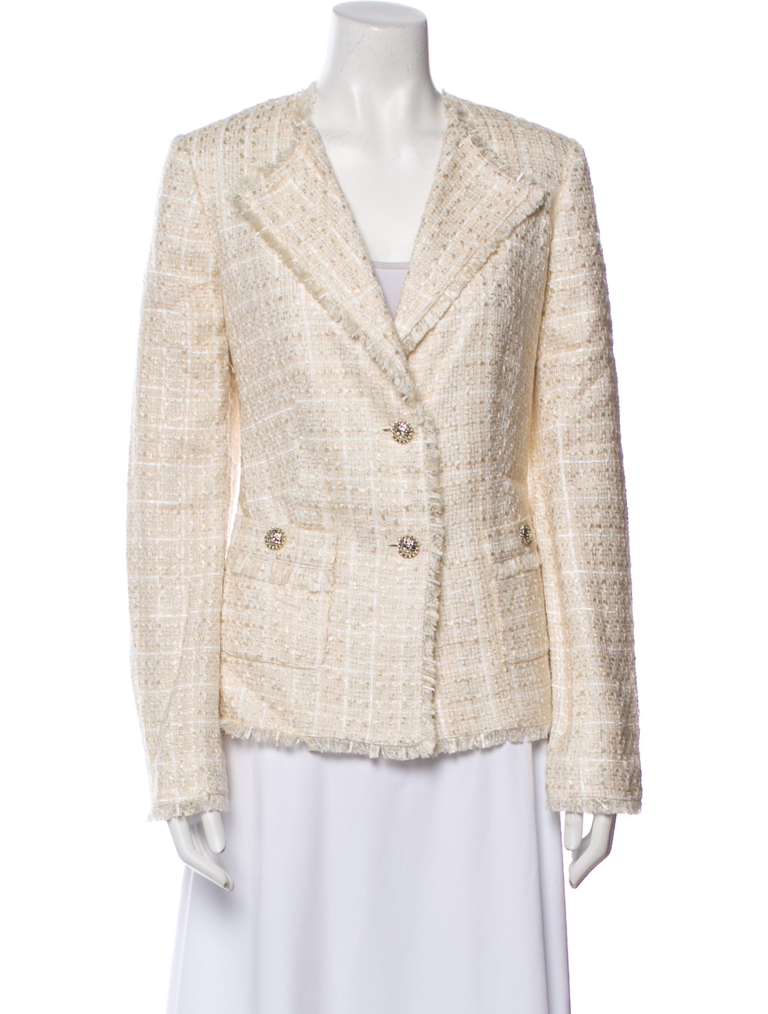 Karl Lagerfeld Tweed Pattern Blazer