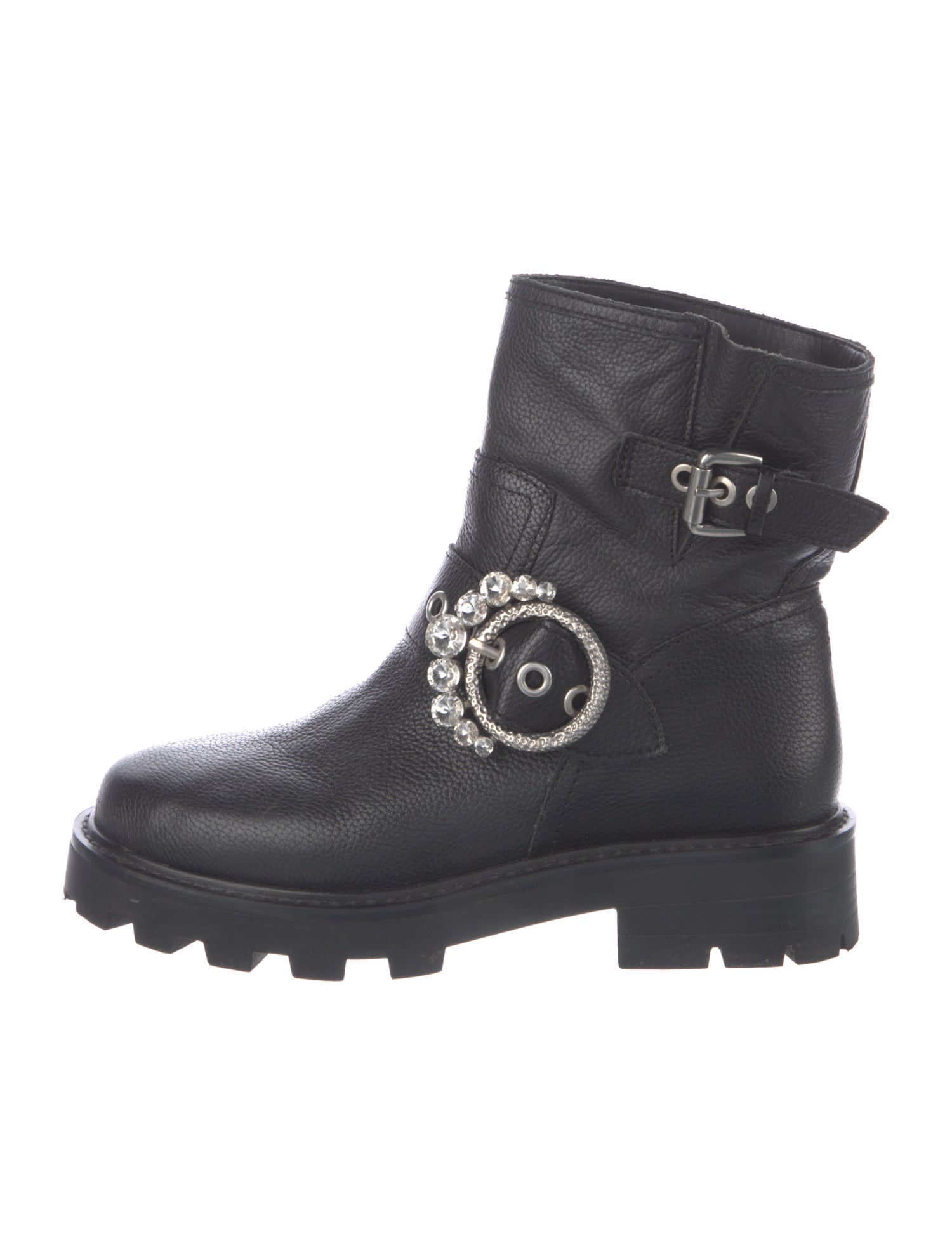 Karl Lagerfeld Leather Moto Boots