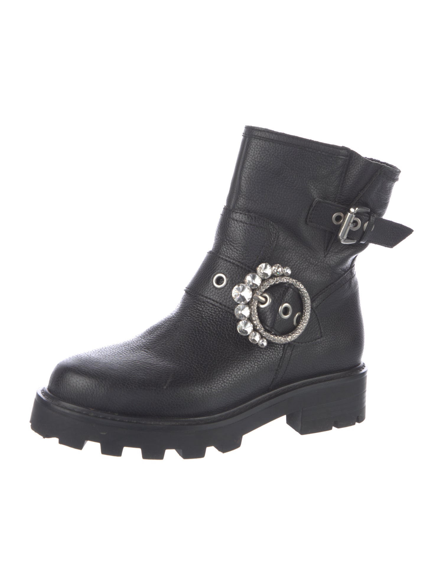 Karl Lagerfeld Leather Moto Boots
