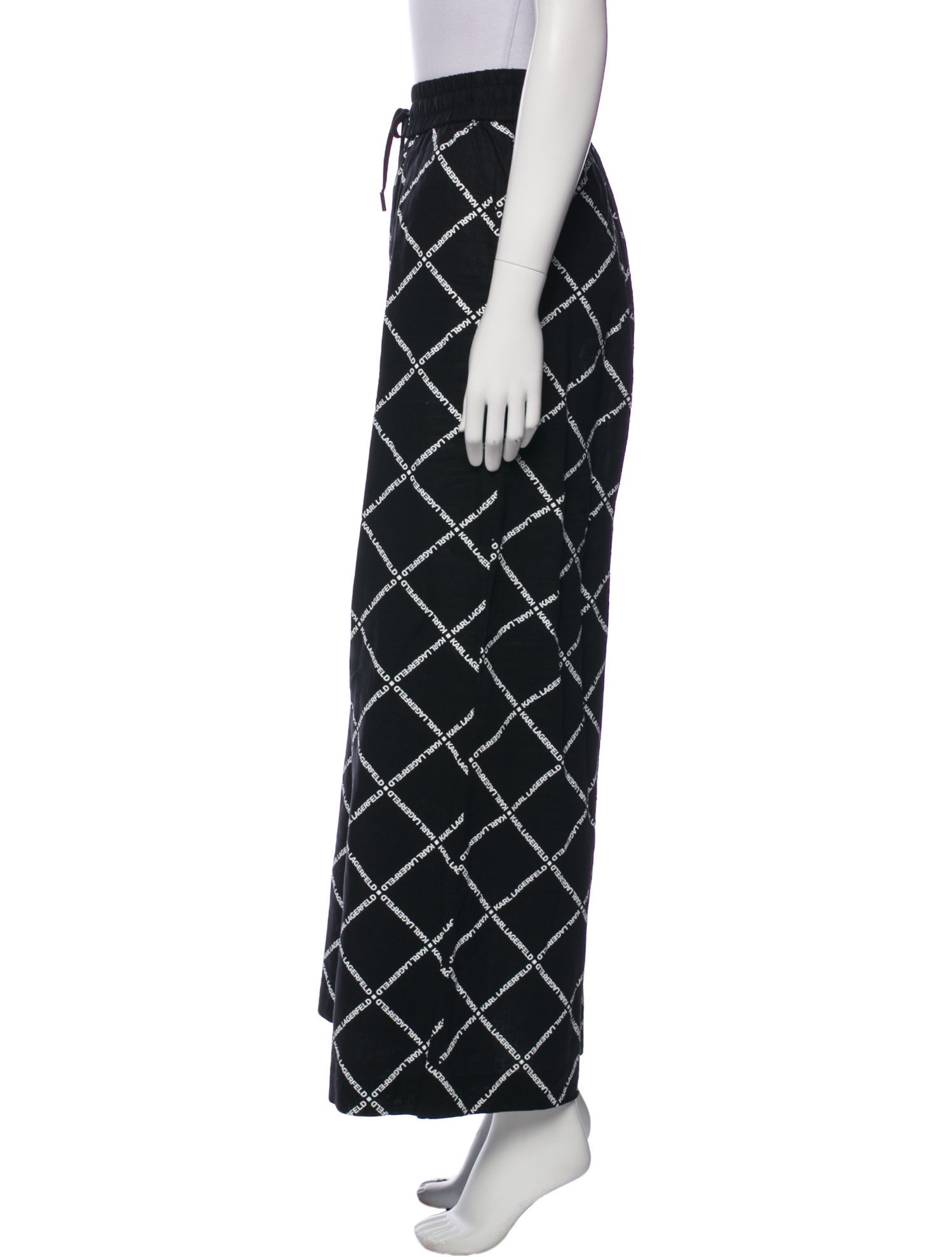 Karl Lagerfeld Printed Wide Leg Pants