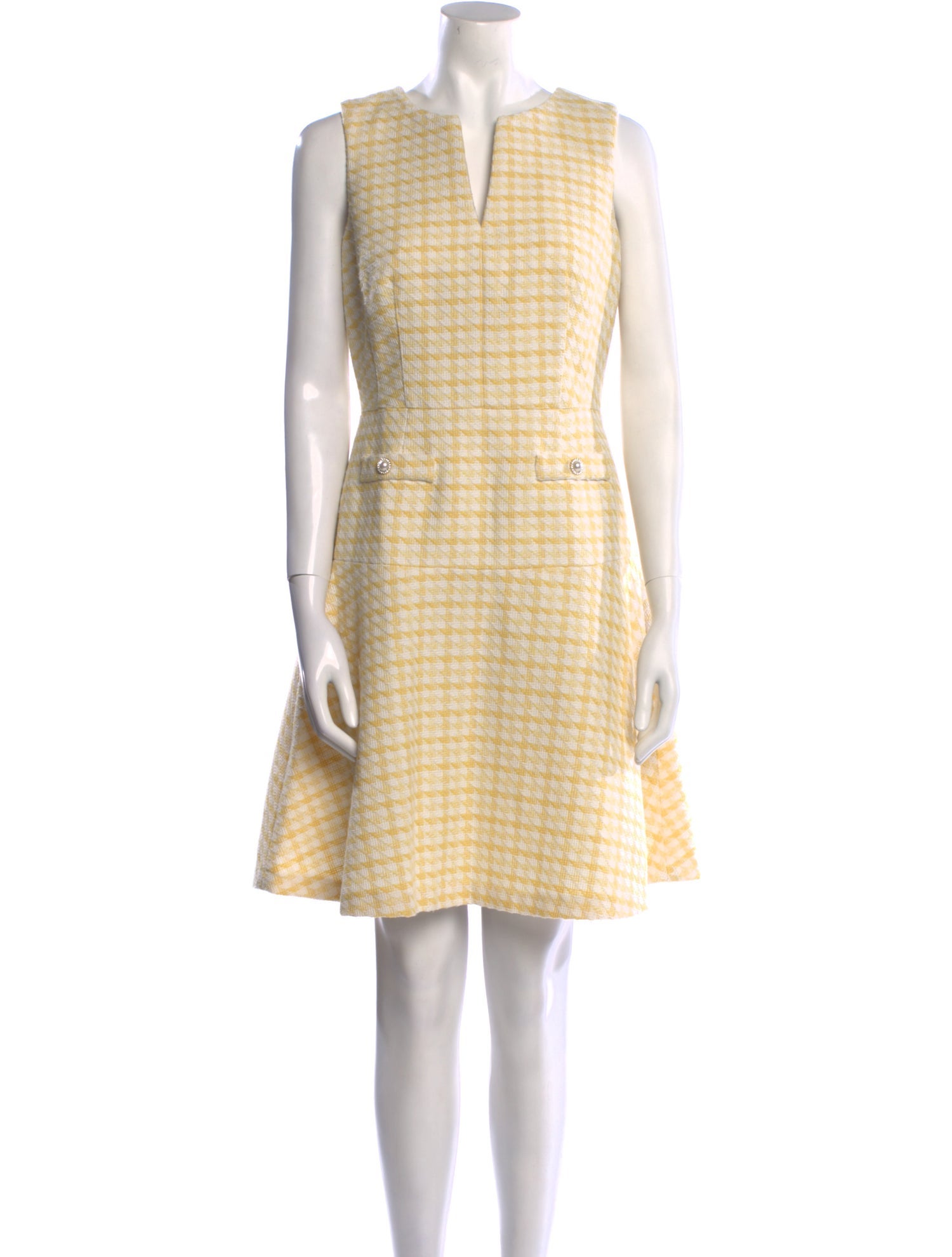 Karl Lagerfeld Houndstooth Print Mini Dress