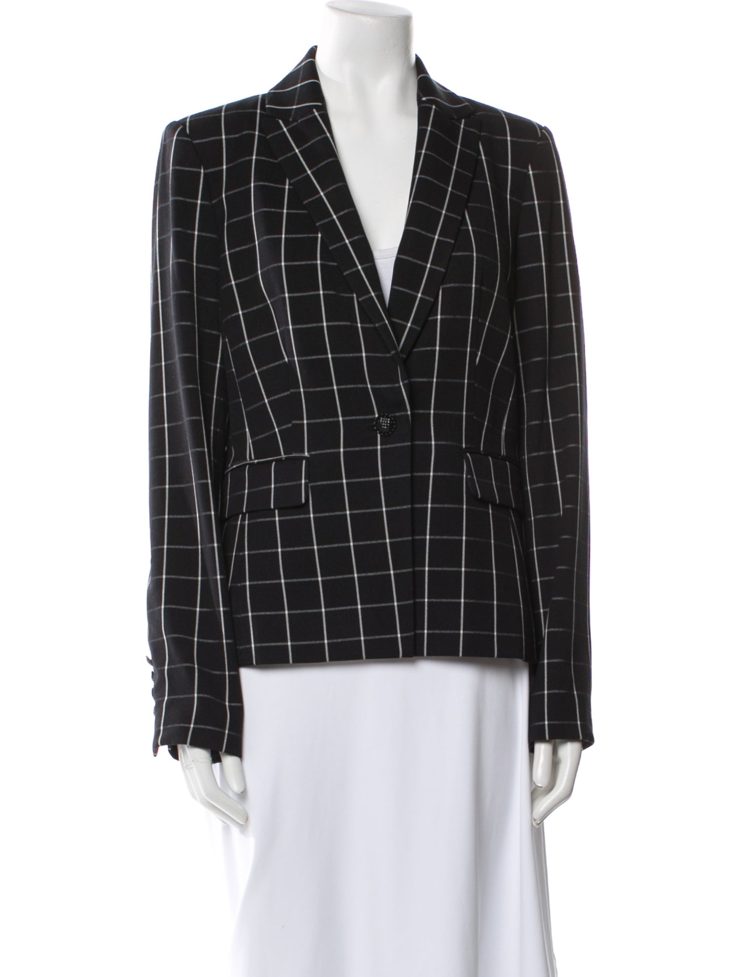 Karl Lagerfeld Plaid Print Blazer