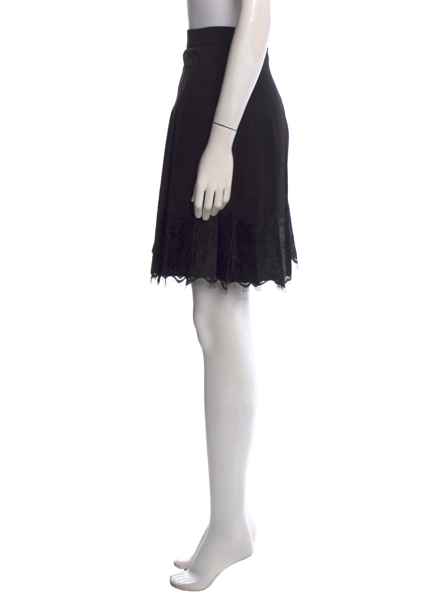 Karl Lagerfeld Pleated Accents Knee-Length Skirt