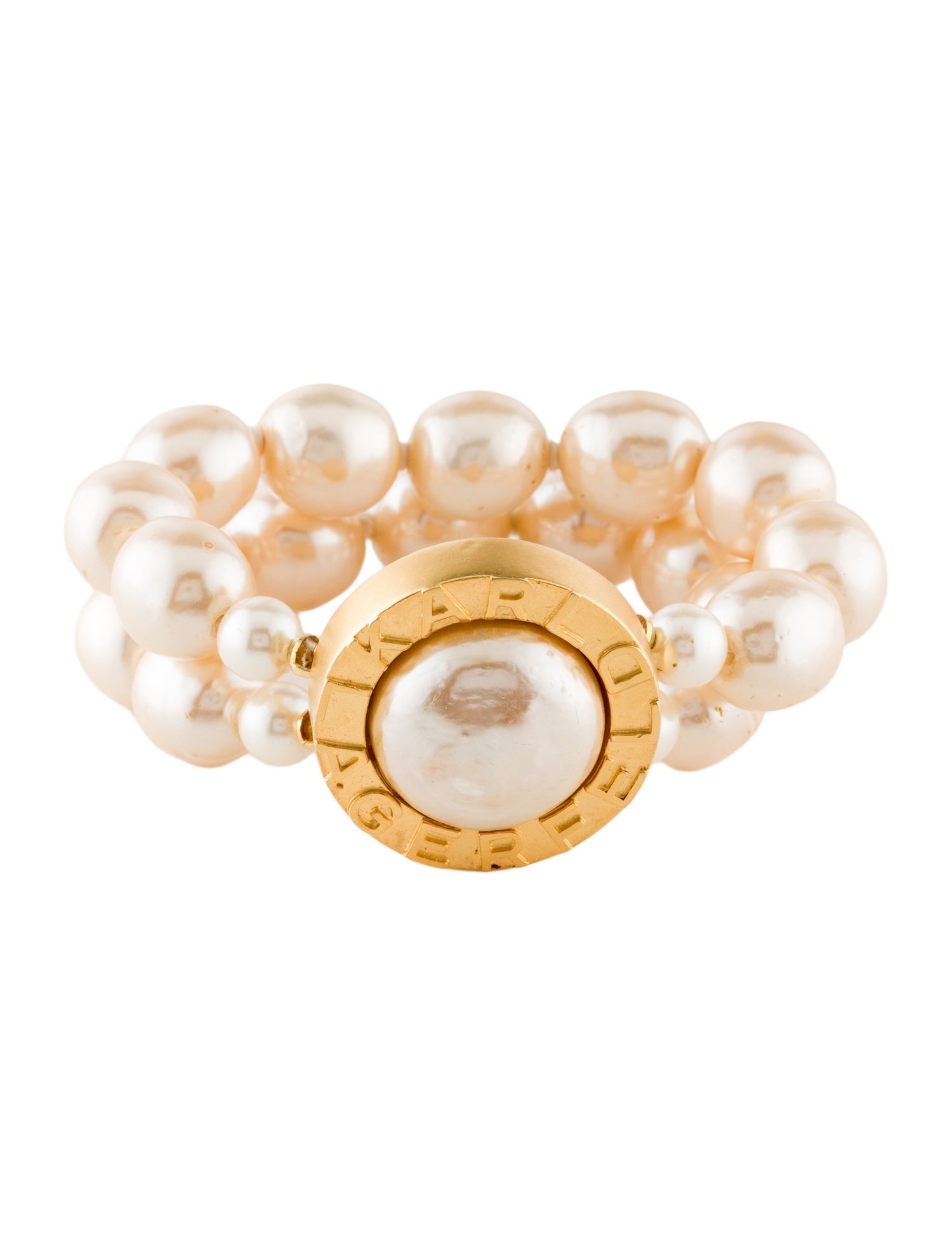 Karl Lagerfeld Faux Pearl Double-Strand Bracelet