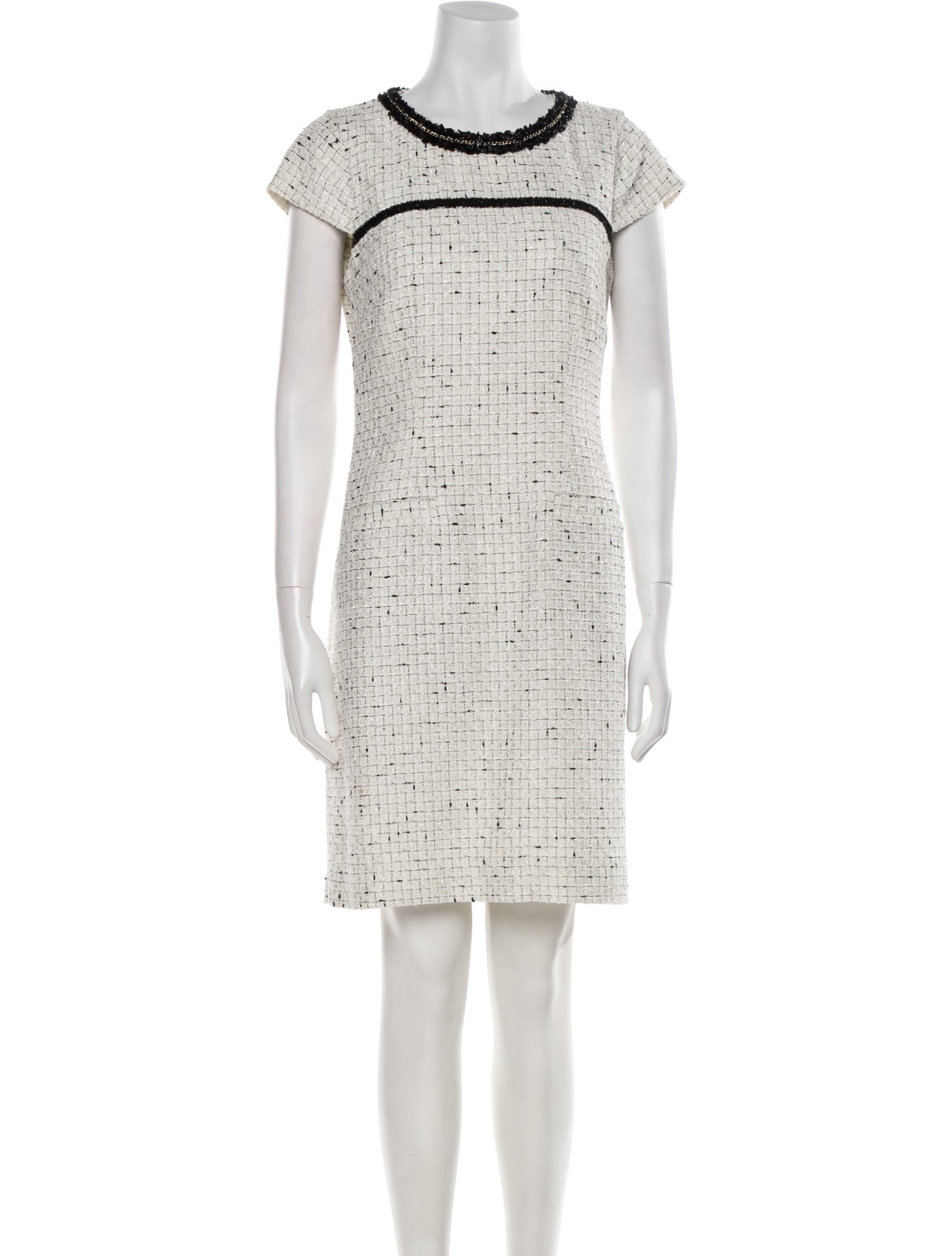 Karl Lagerfeld Tweed Pattern Knee-Length Dress