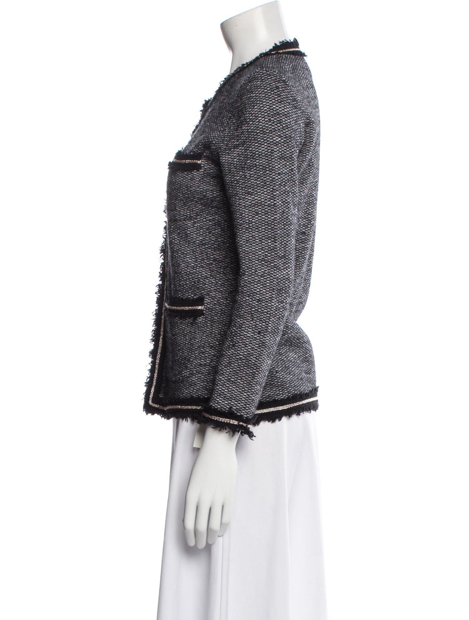 Karl Lagerfeld Wool Tweed Pattern Evening Jacket