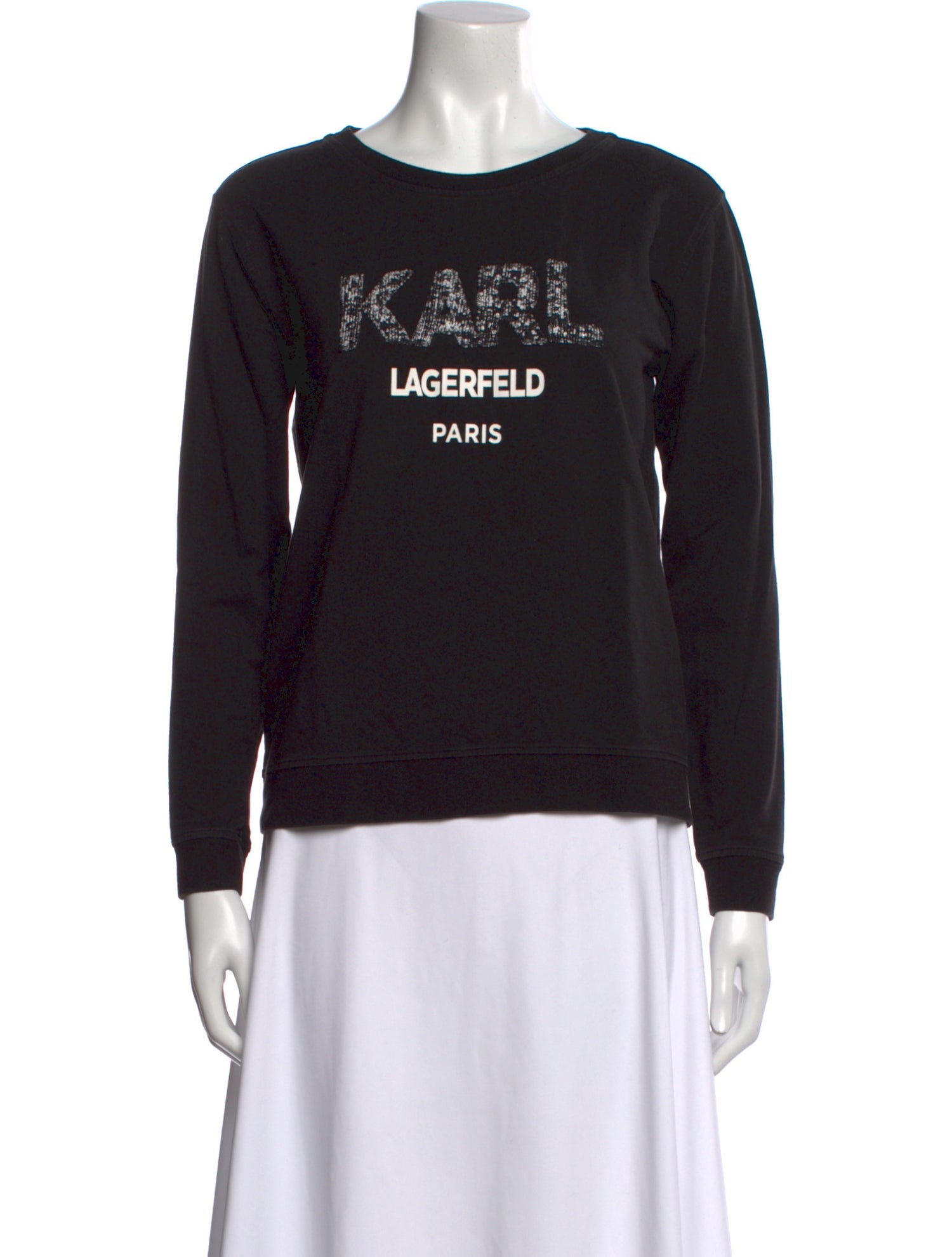 Karl Lagerfeld Graphic Print Crew Neck Sweatshirt