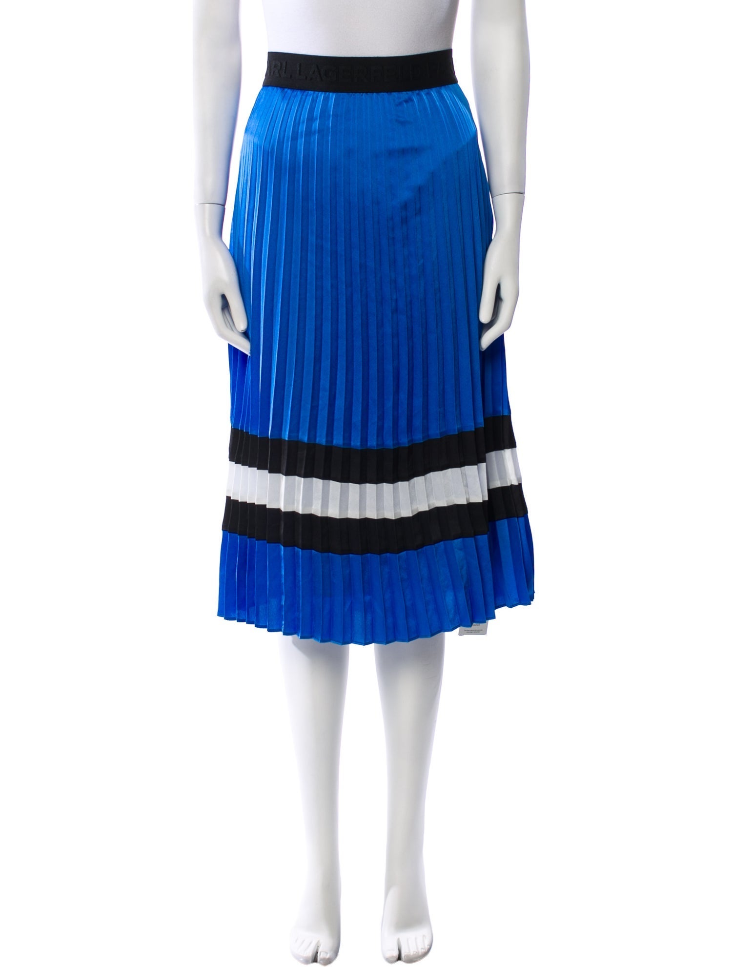 Karl Lagerfeld Striped Knee-Length Skirt