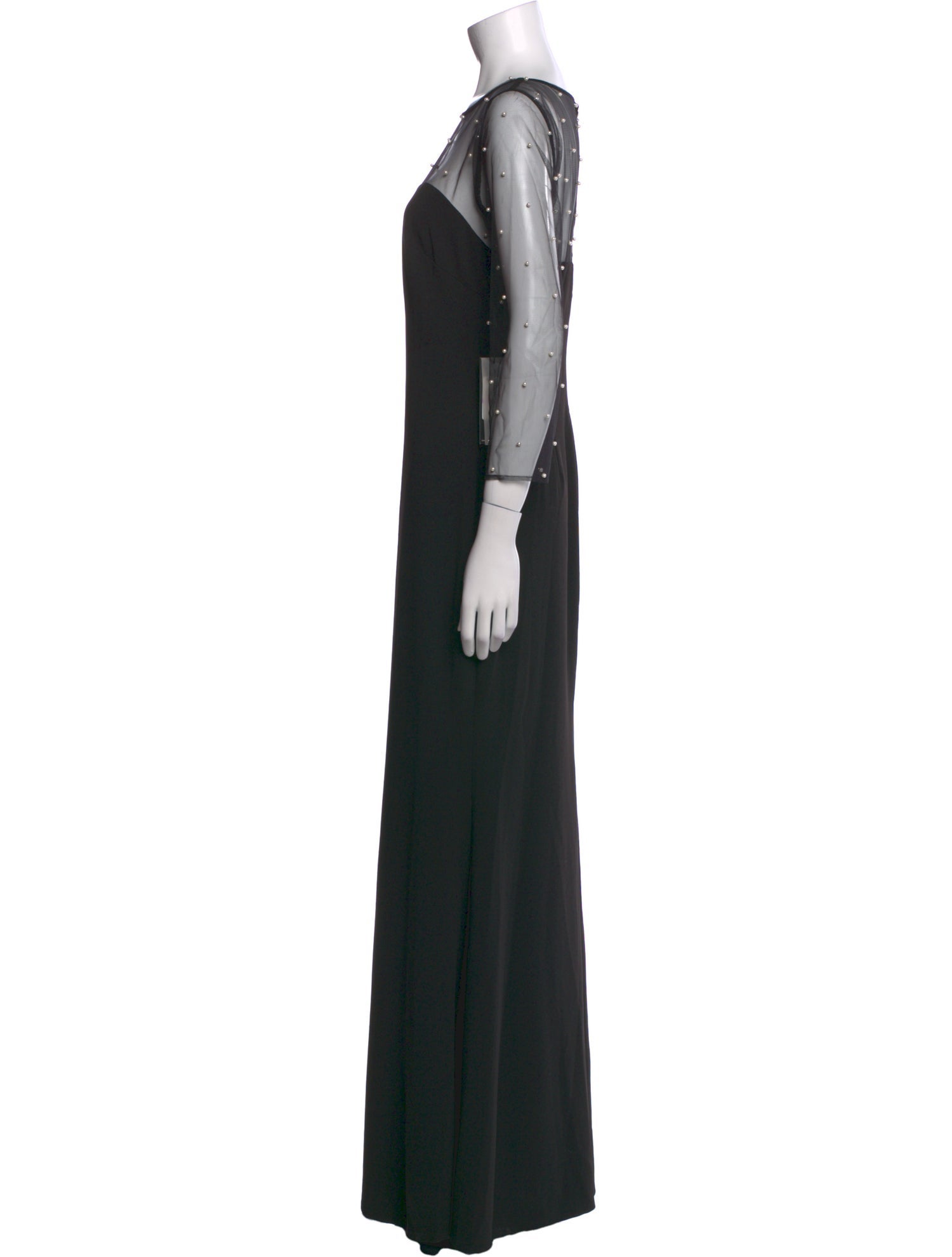 Karl Lagerfeld Bateau Neckline Long Dress