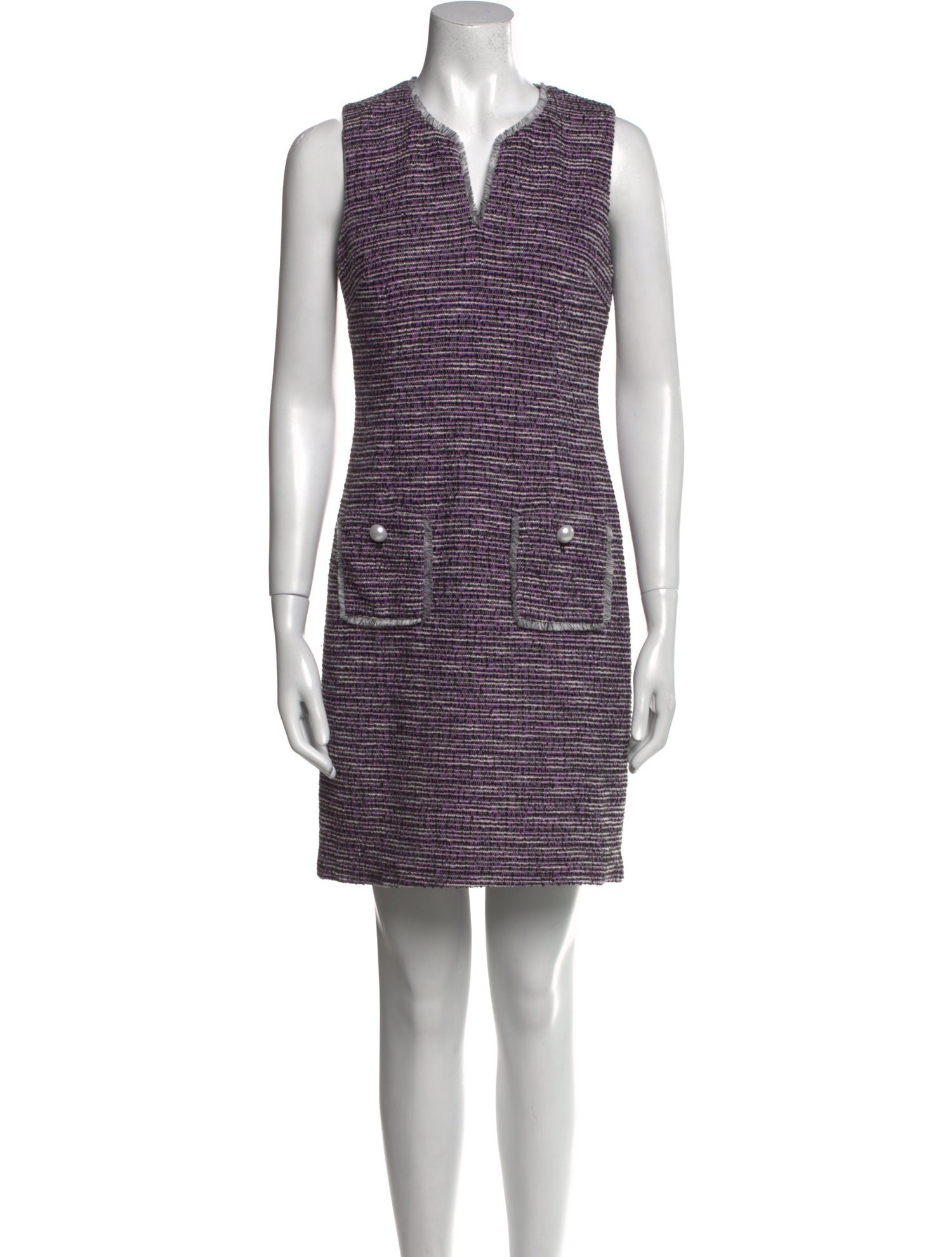 Karl Lagerfeld Tweed Pattern Mini Dress