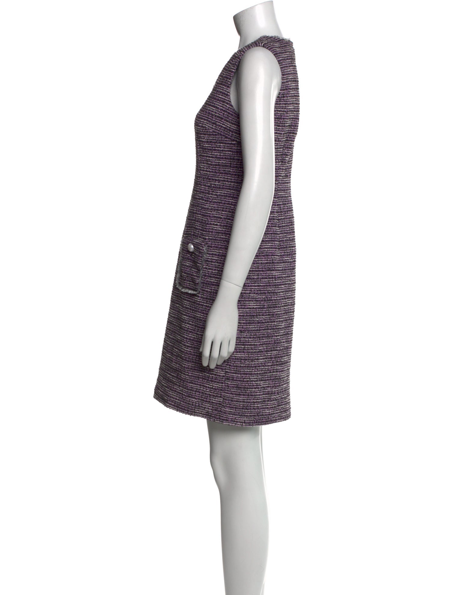 Karl Lagerfeld Tweed Pattern Mini Dress