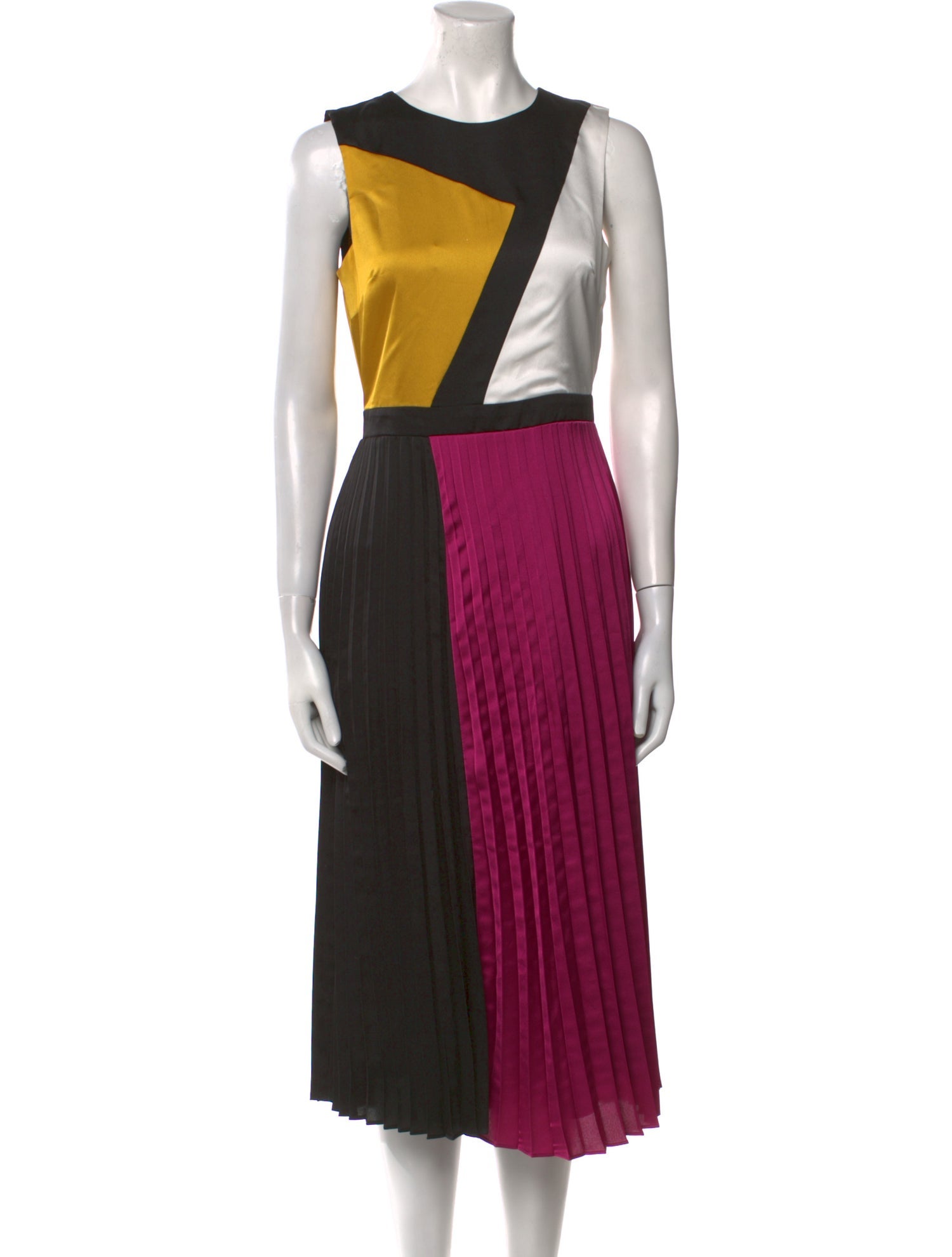 Karl Lagerfeld Colorblock Pattern Long Dress