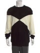 Karl Lagerfeld Colorblock Pattern Crew Neck Pullover