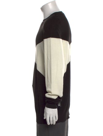 Karl Lagerfeld Colorblock Pattern Crew Neck Pullover