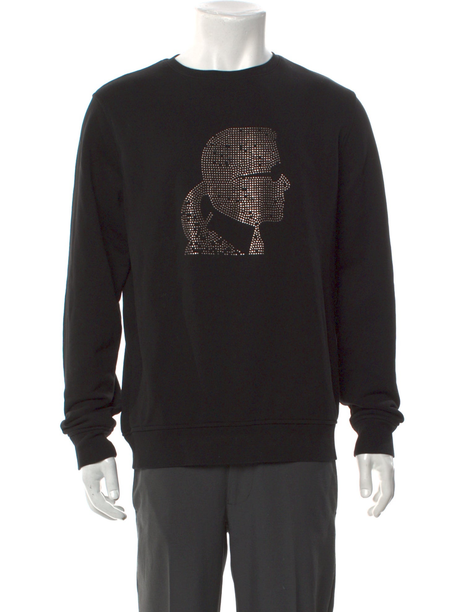 Karl Lagerfeld Graphic Print Crew Neck Pullover