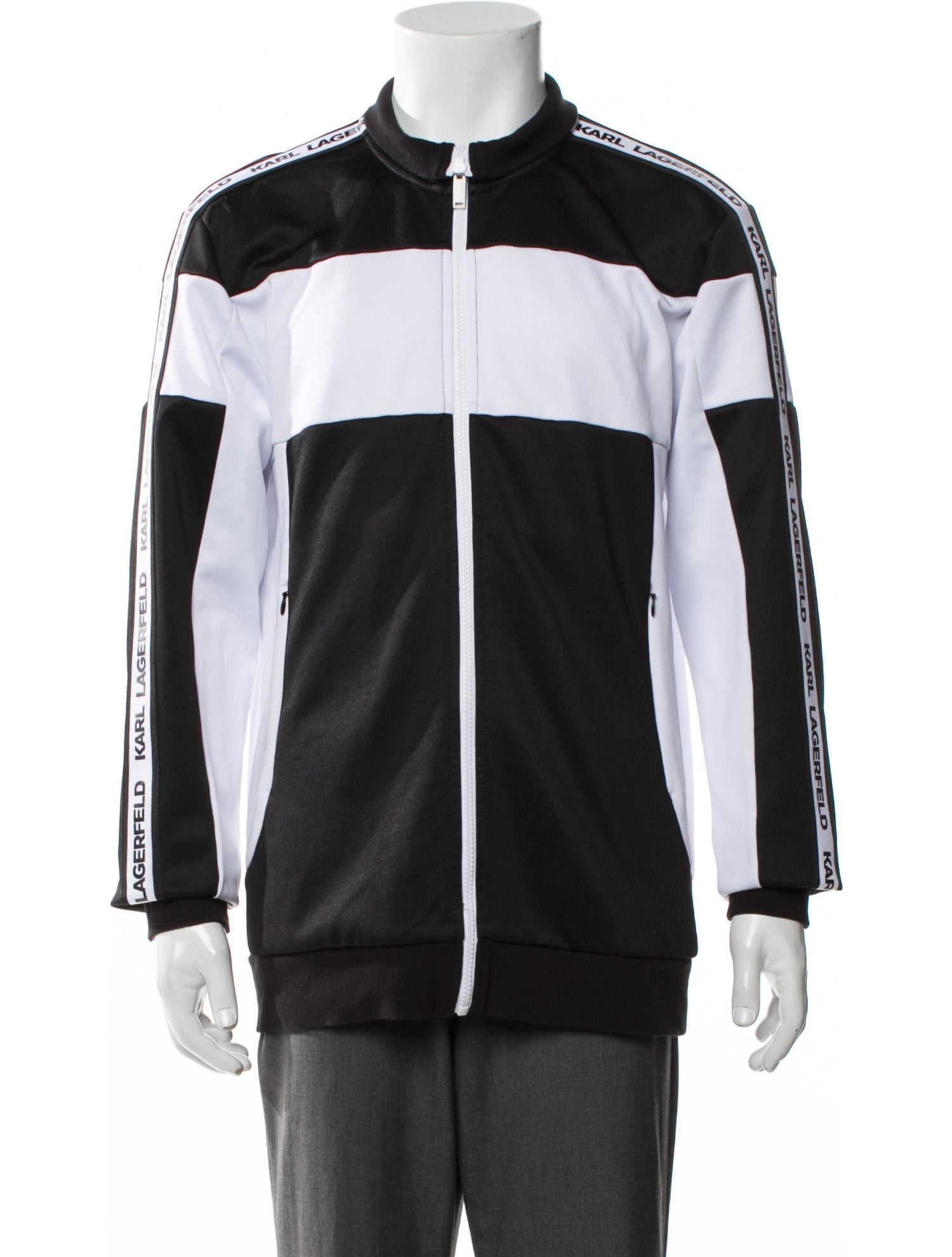 Karl Lagerfeld Colorblock Pattern Windbreaker