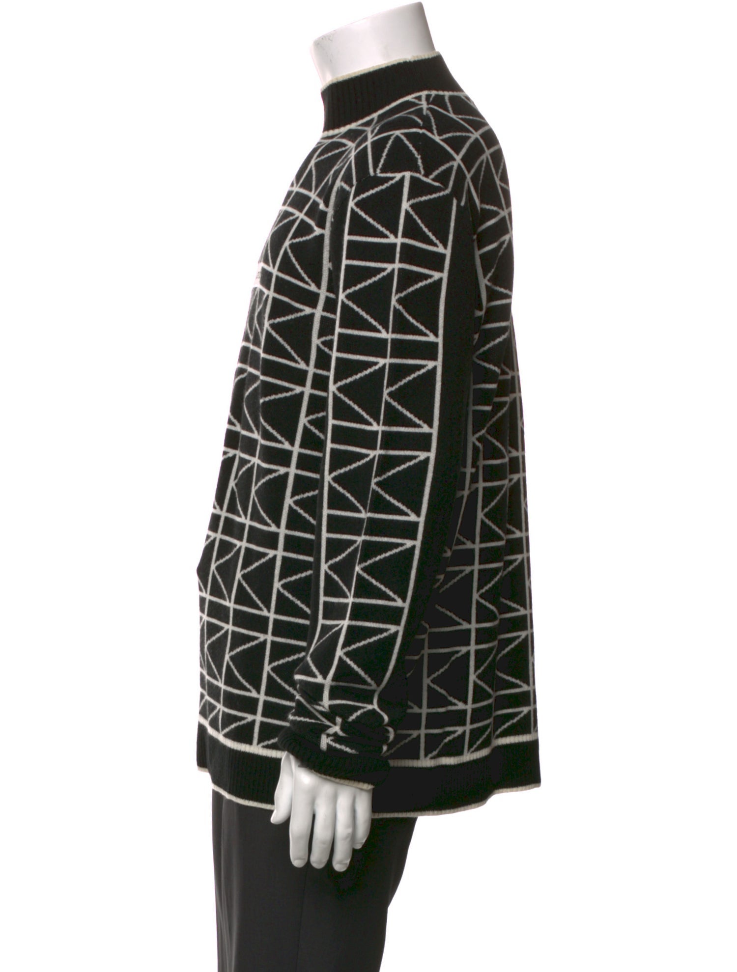 Karl Lagerfeld Printed Mock Neck Cardigan