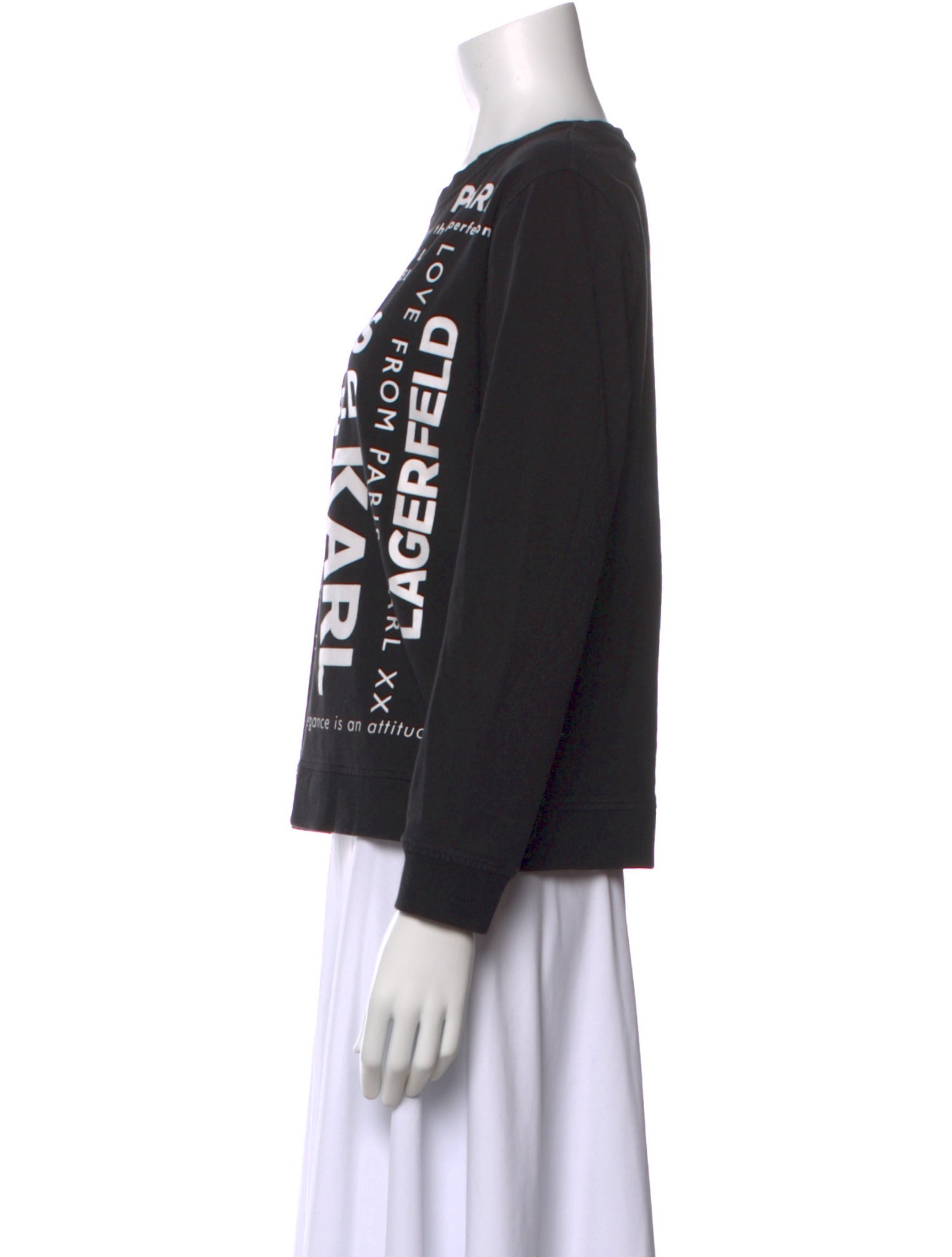 Karl Lagerfeld Graphic Print Crew Neck Sweatshirt