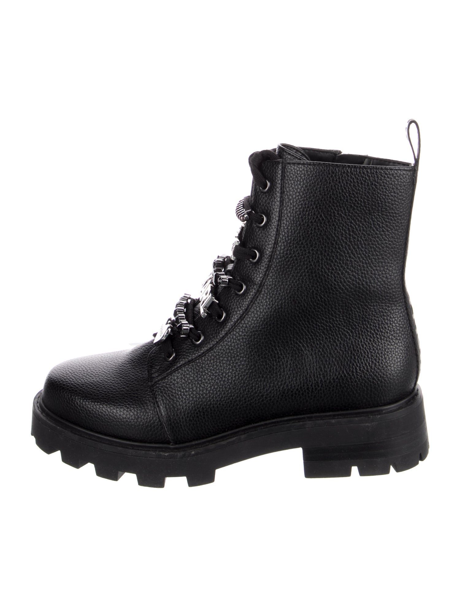 Karl Lagerfeld Leather Combat Boots