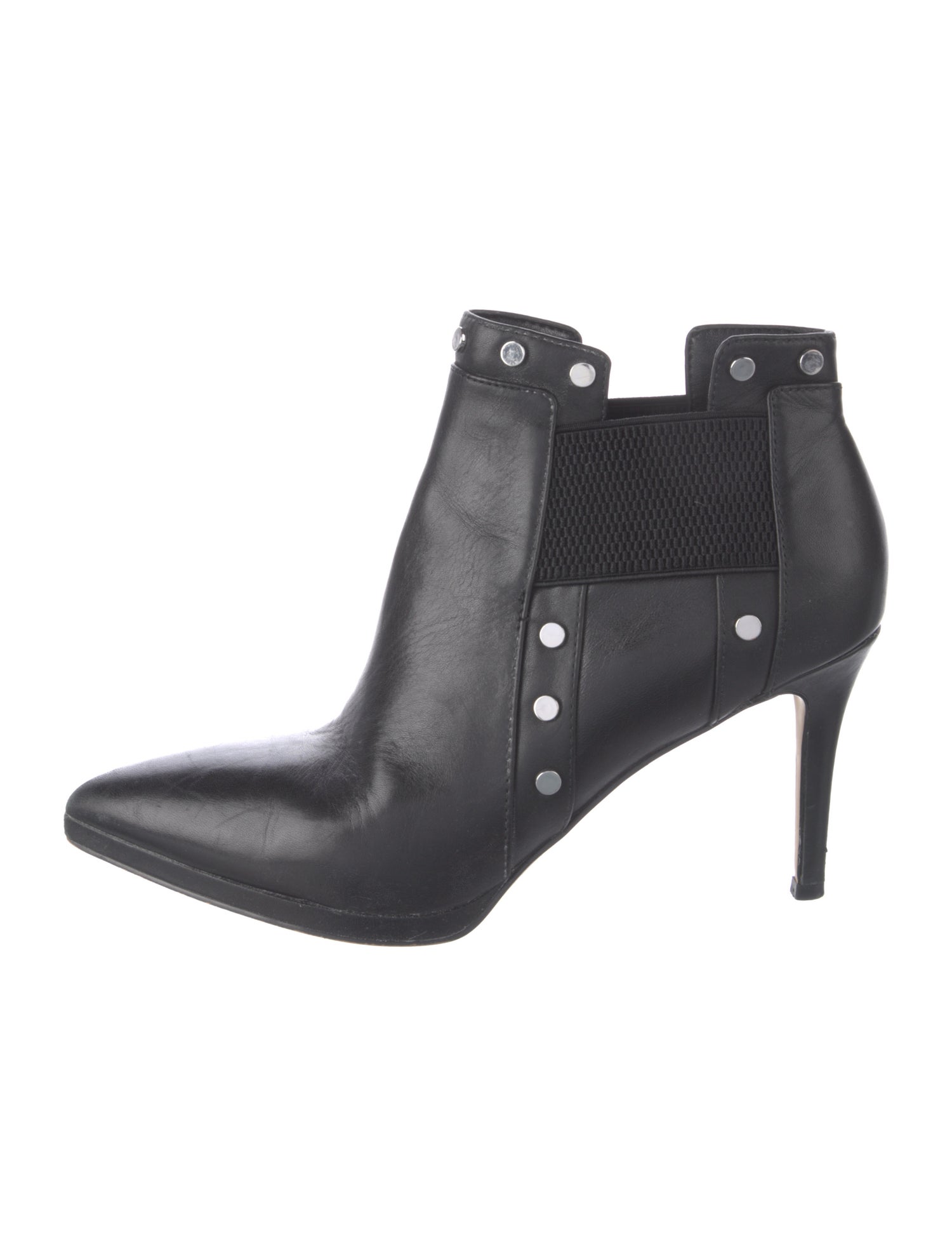 Karl Lagerfeld Leather Studded Accents Boots