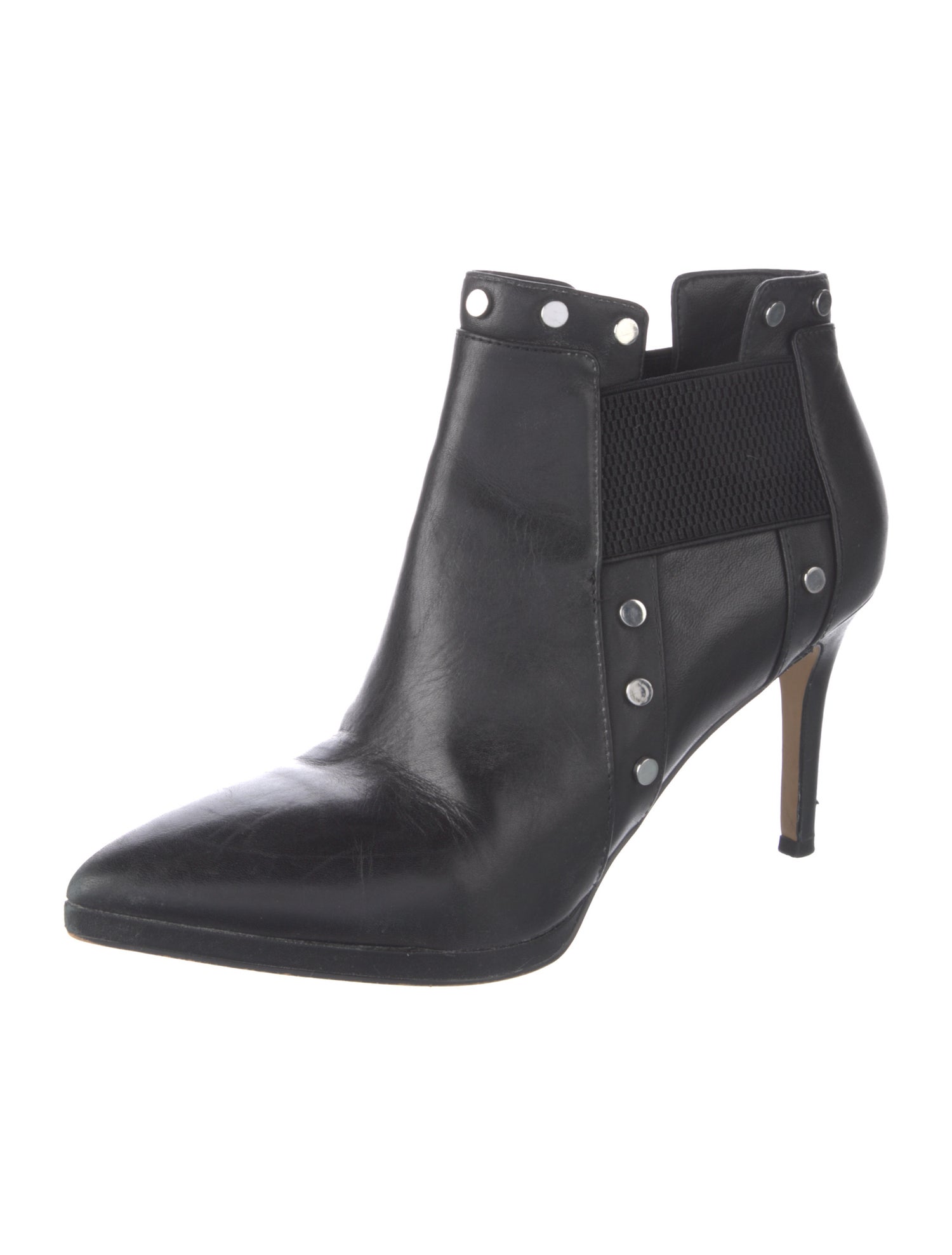 Karl Lagerfeld Leather Studded Accents Boots