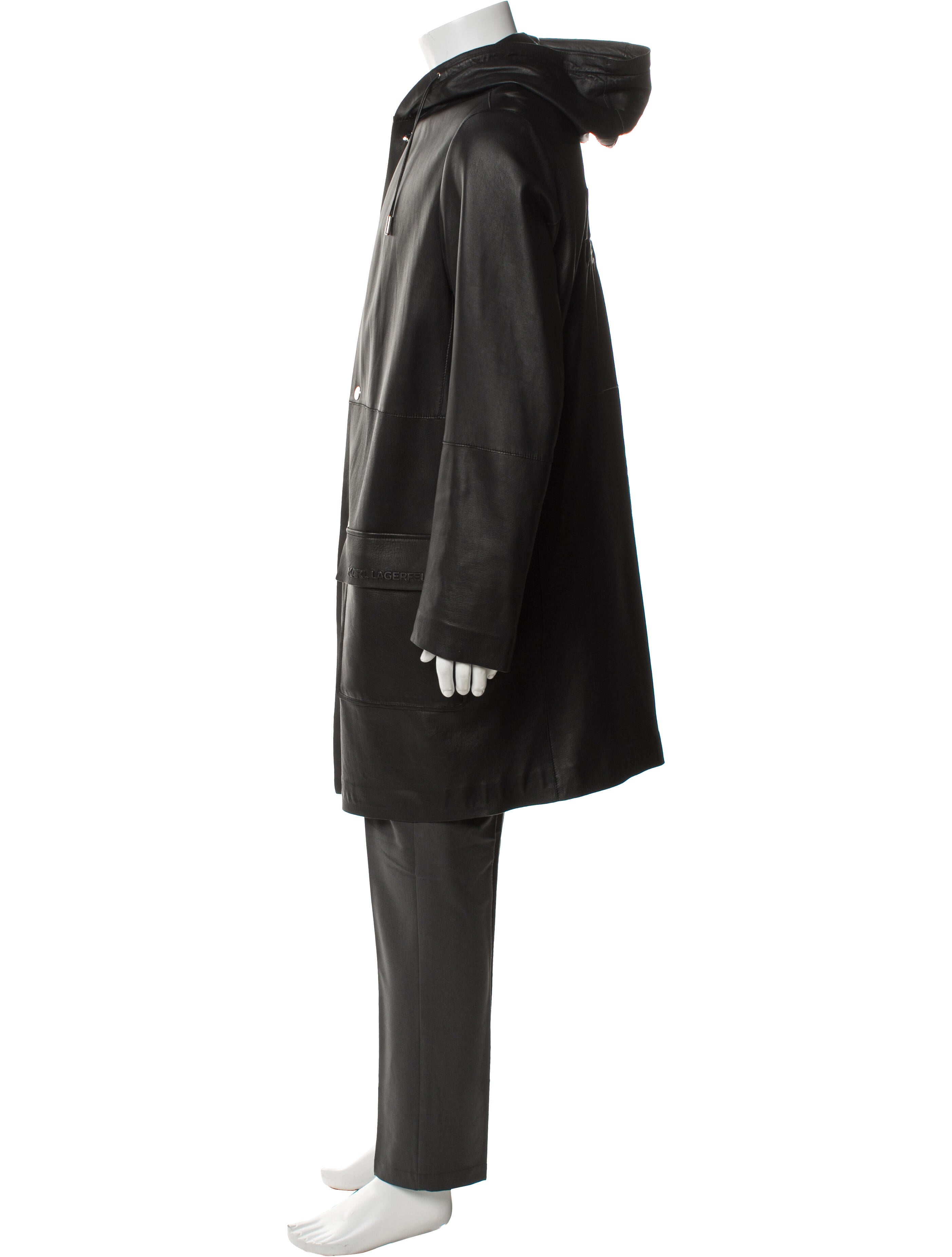 Karl Lagerfeld Leather Parka