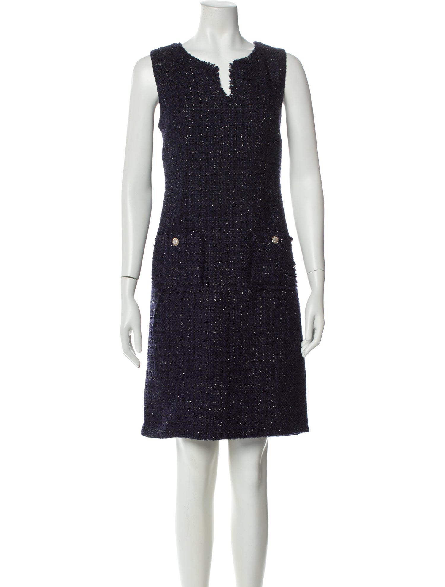 Karl Lagerfeld V-Neck Knee-Length Dress