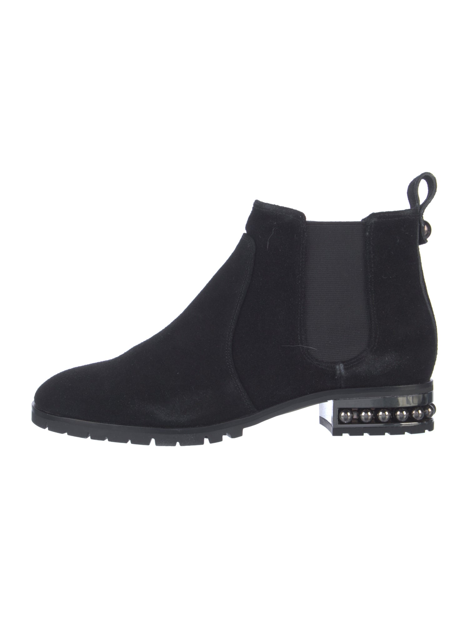 Karl Lagerfeld Suede Studded Accents Chelsea Boots