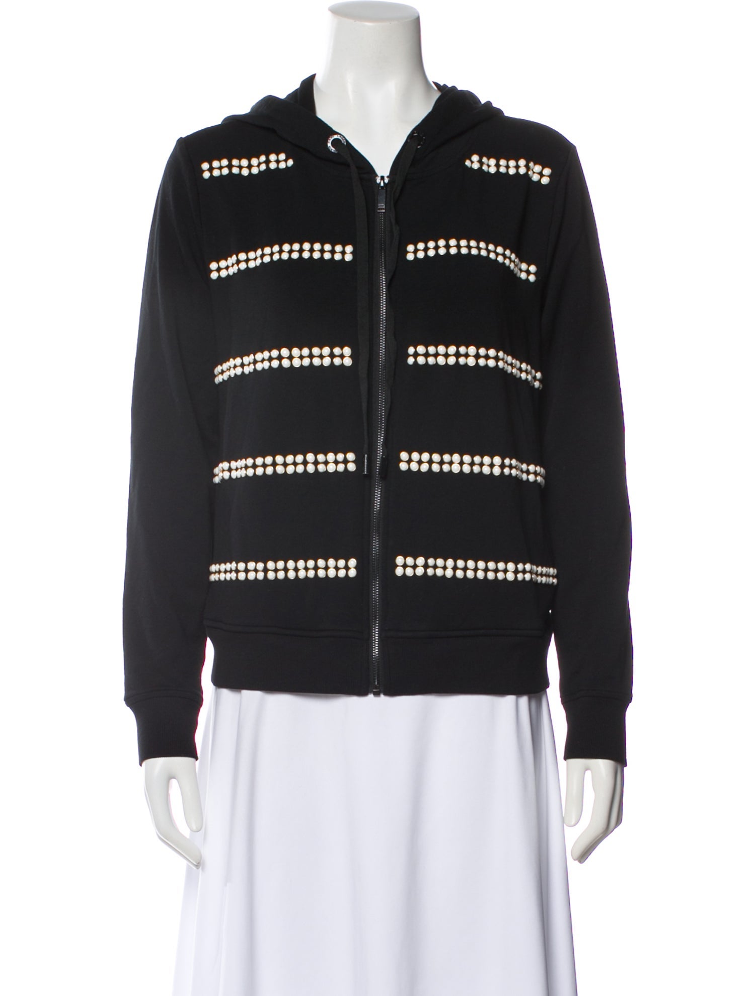 Karl Lagerfeld Striped Crew Neck Hoodie