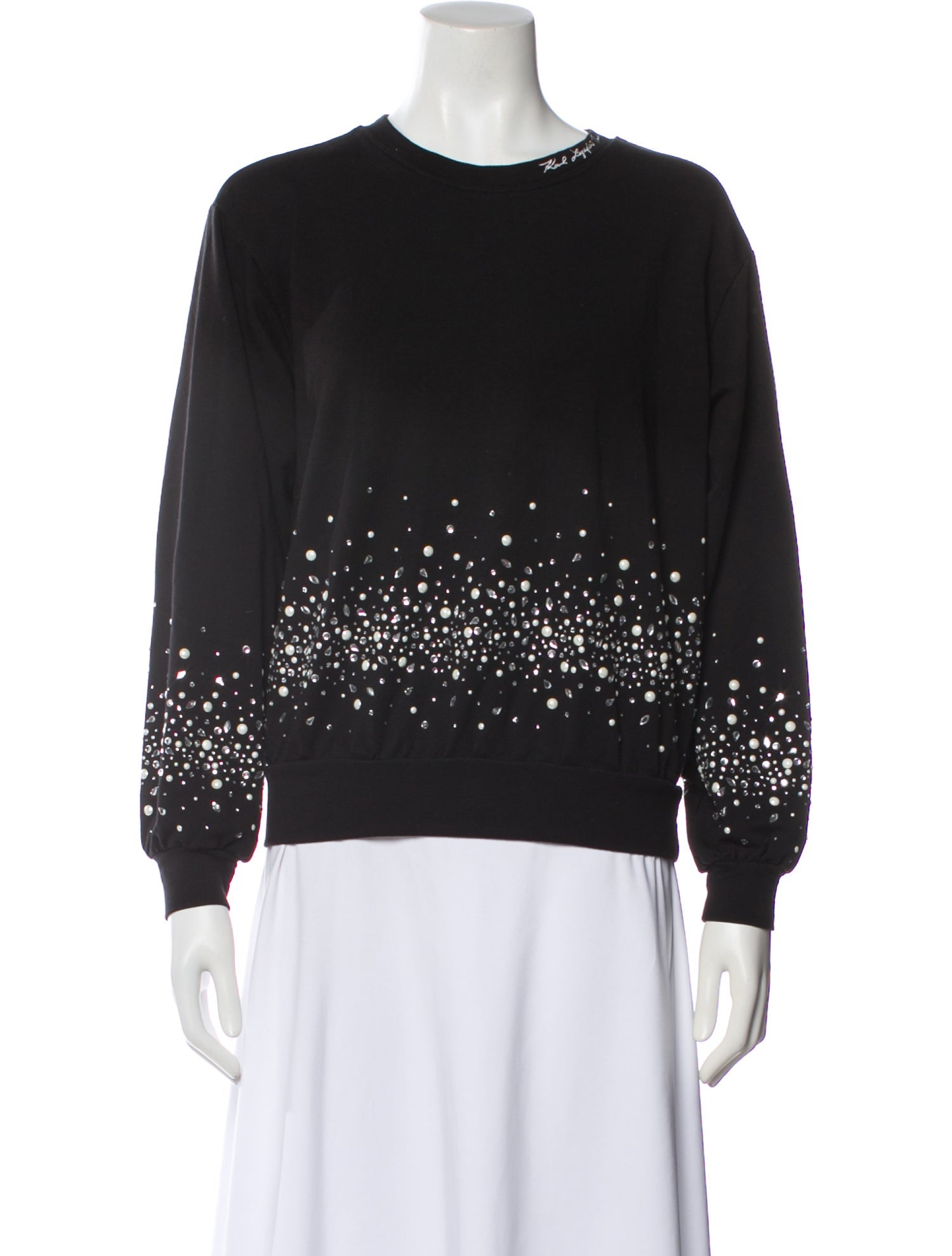 Karl Lagerfeld Crew Neck Long Sleeve Sweatshirt