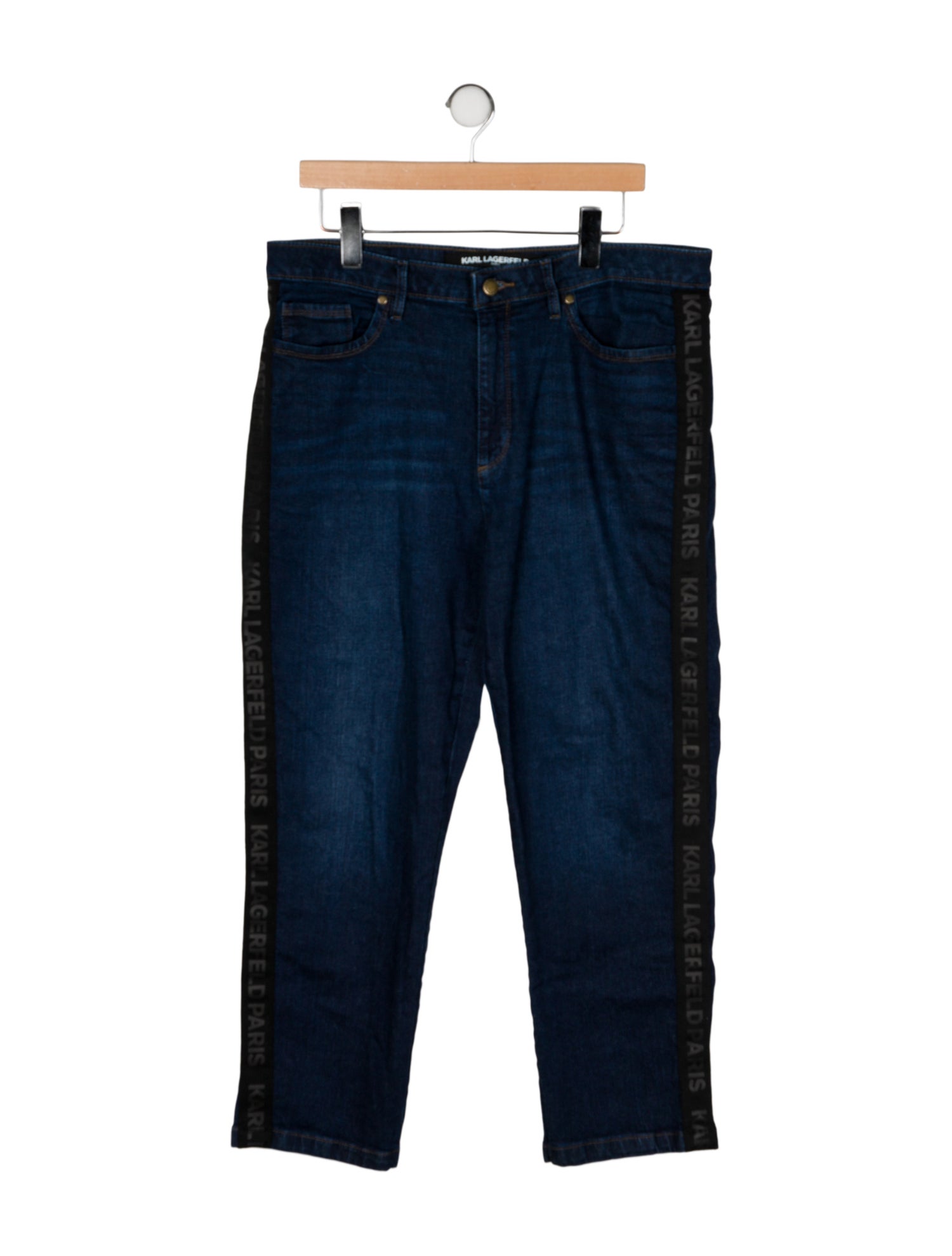 Karl Lagerfeld High-Rise Straight Leg Jeans