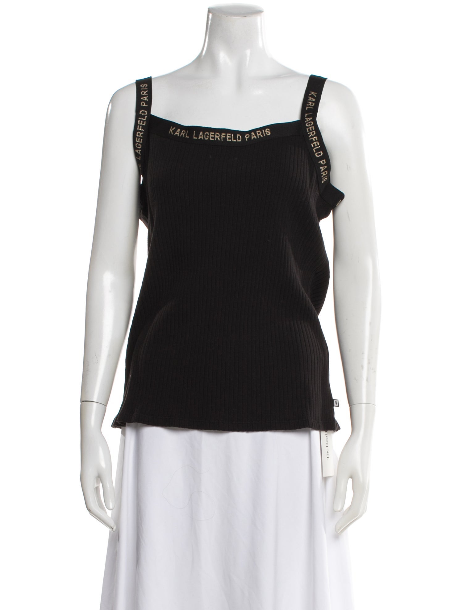 Karl Lagerfeld Square Neckline Sleeveless Top