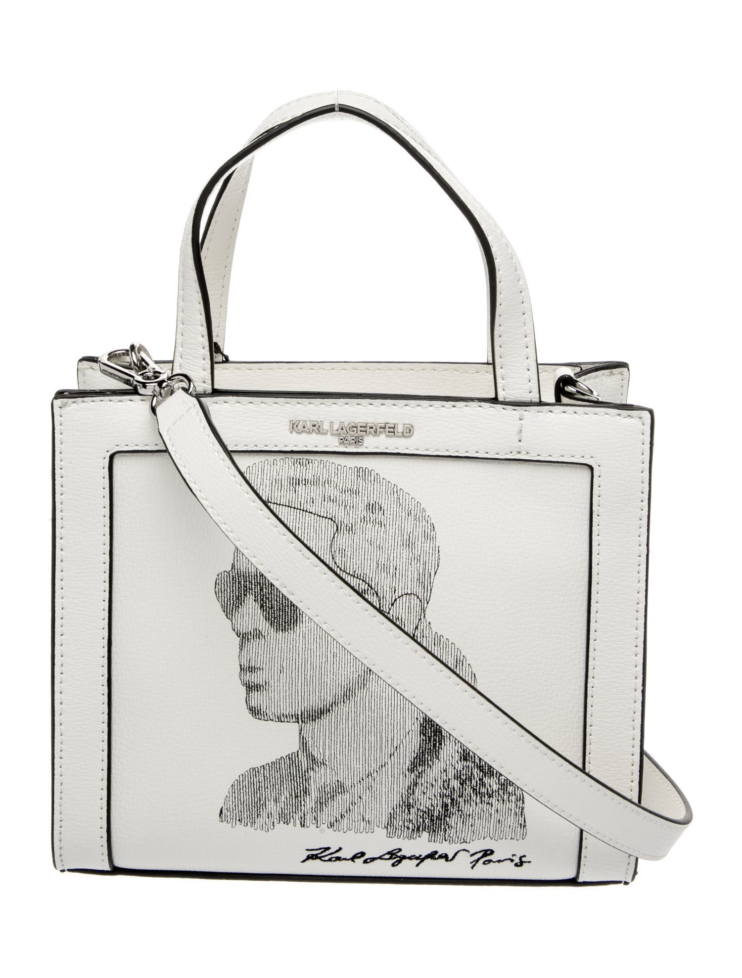 Karl Lagerfeld Leather Top Handle Bag