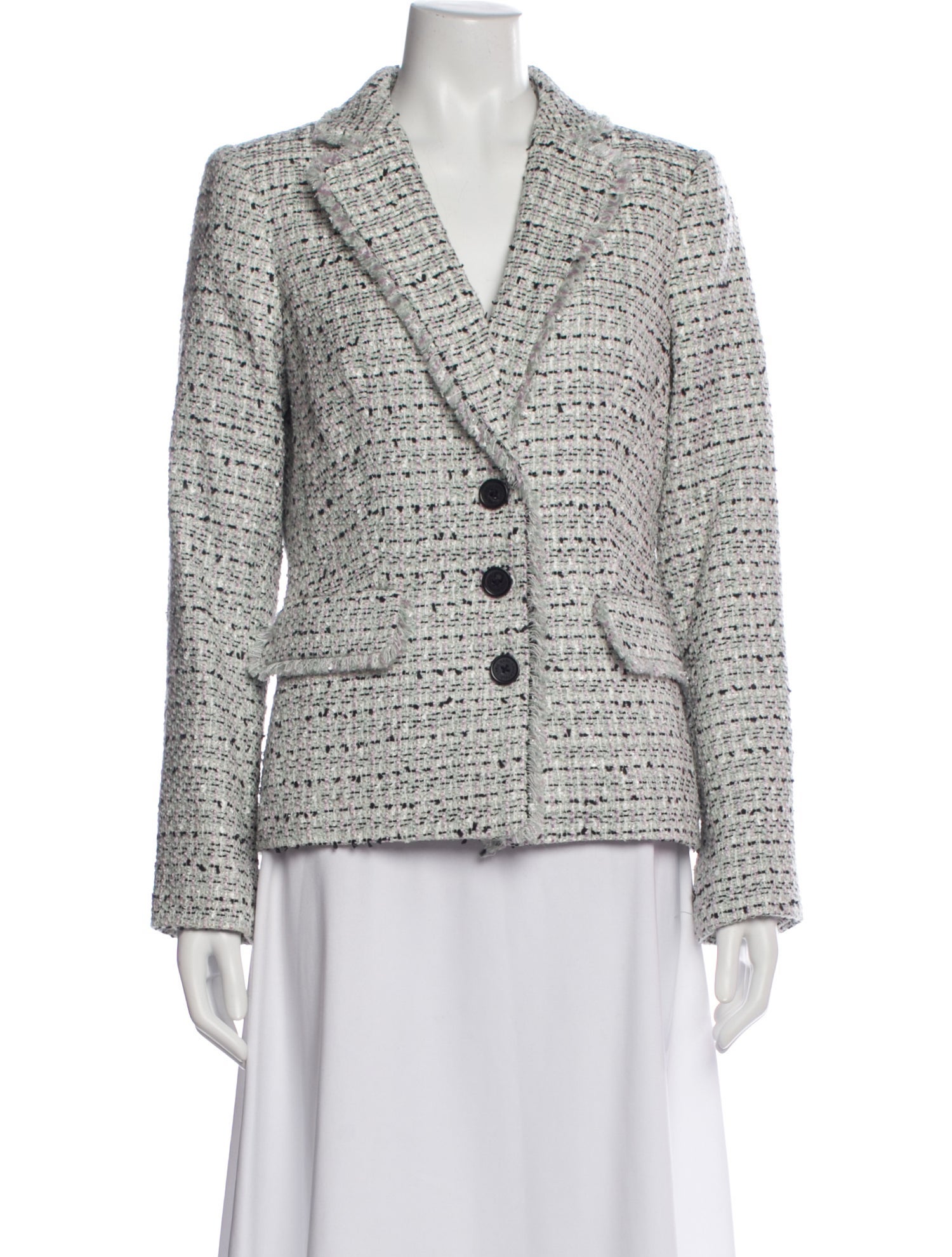 Karl Lagerfeld Tweed Pattern Blazer