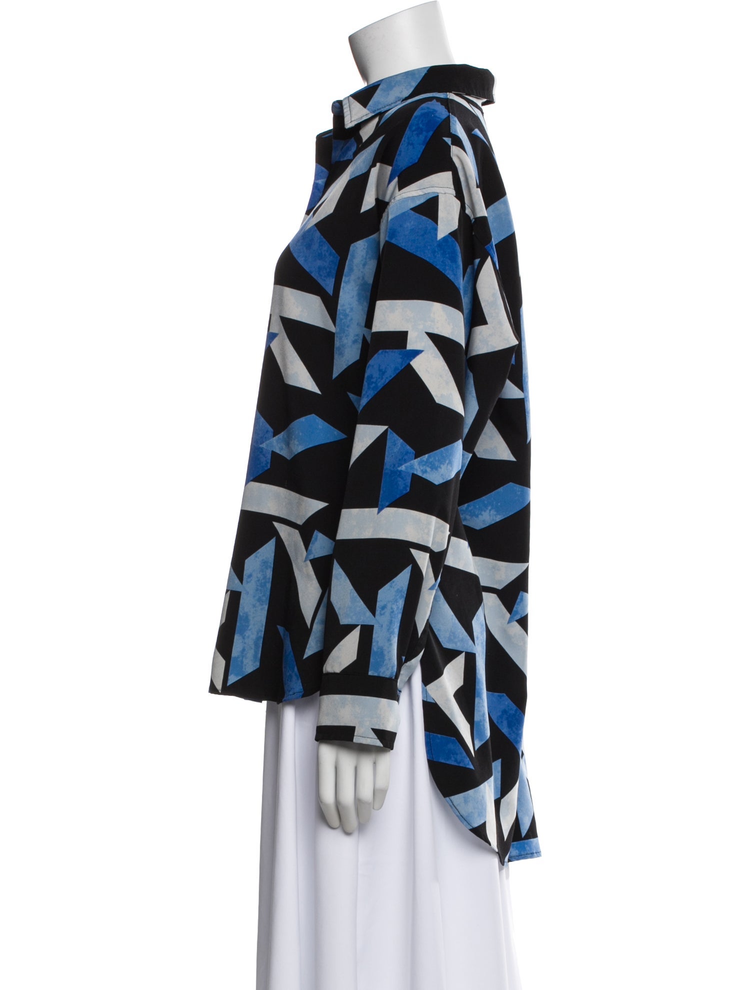 Karl Lagerfeld Patterned Long Sleeve Blouse