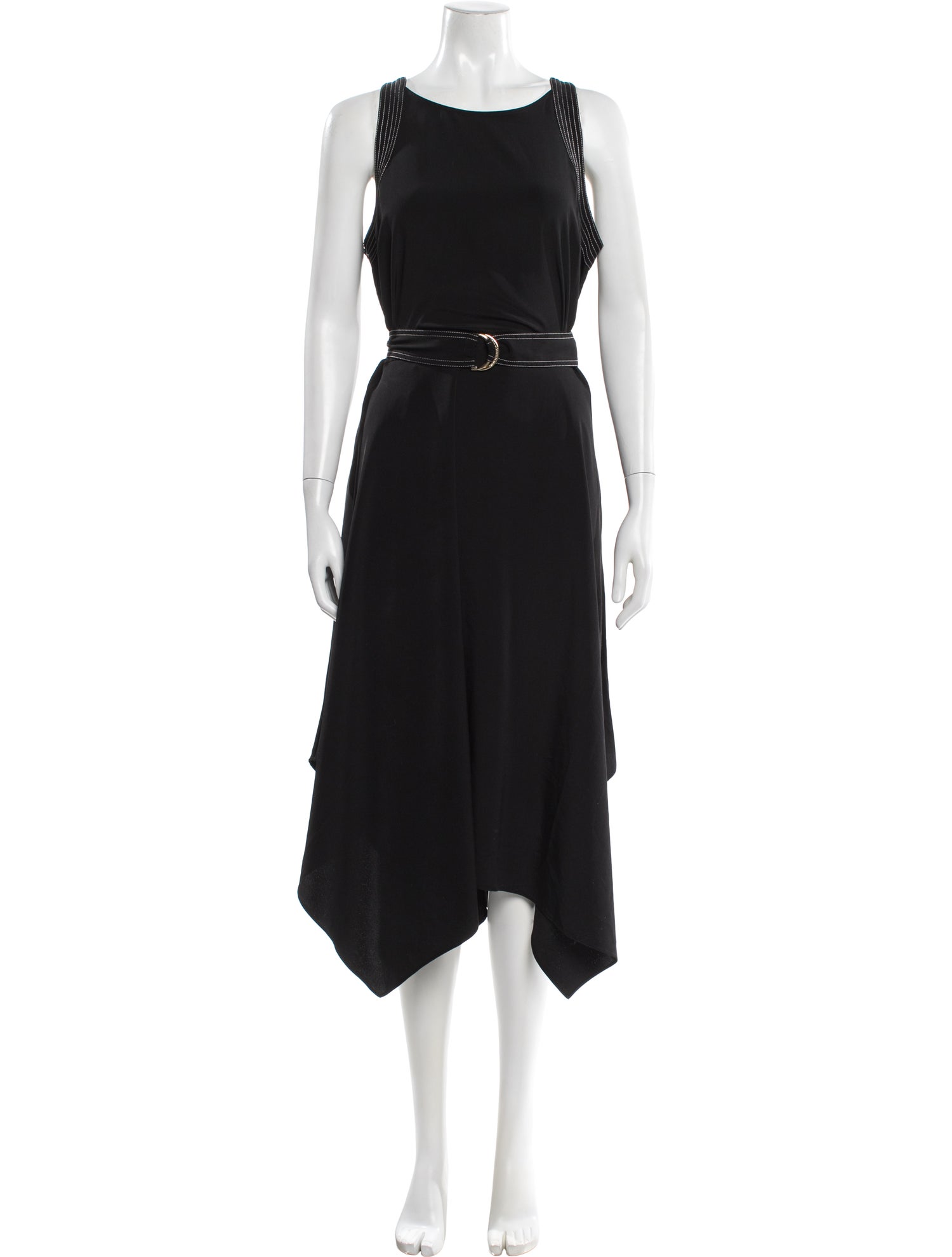 Karl Lagerfeld Scoop Neck Midi Length Dress