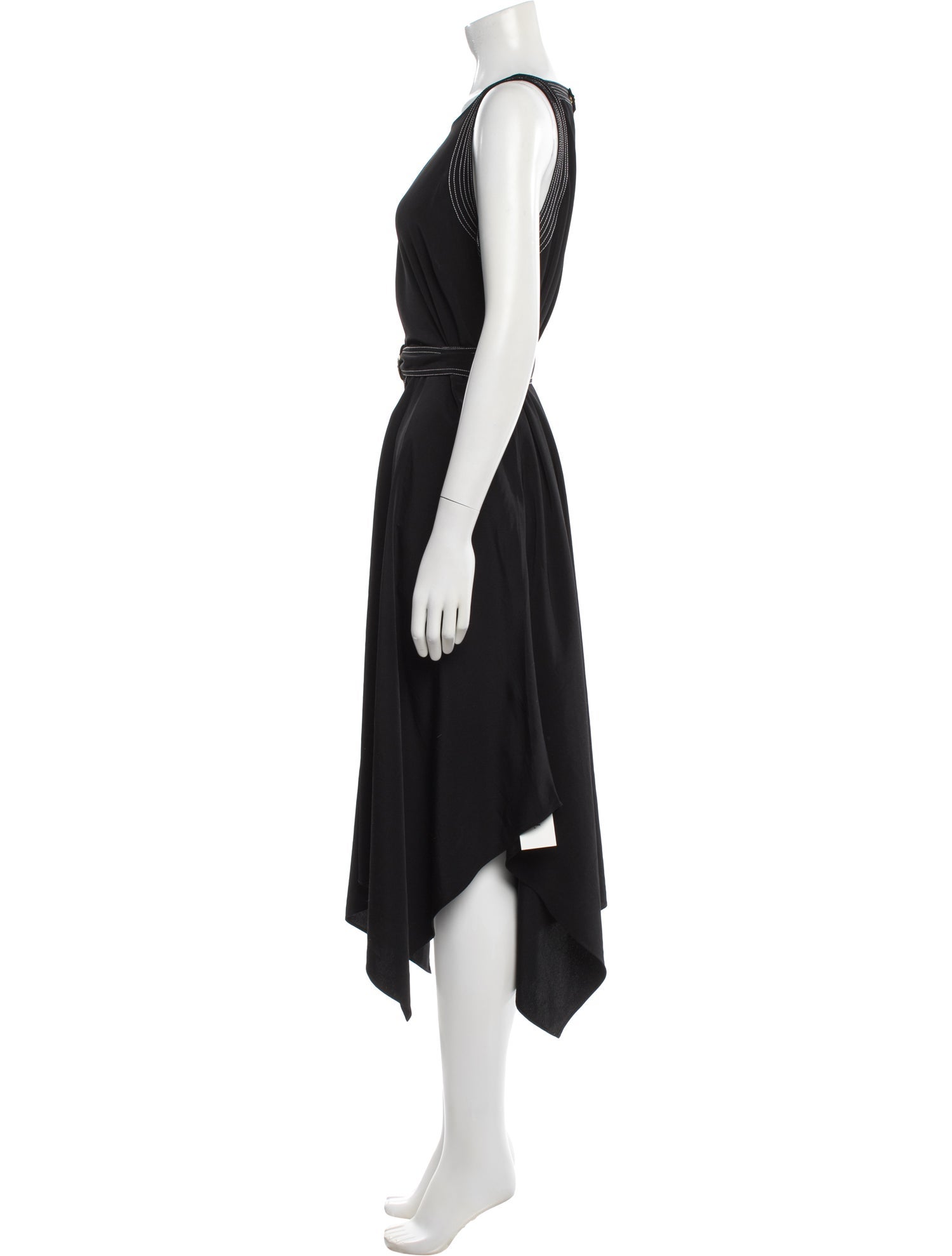 Karl Lagerfeld Scoop Neck Midi Length Dress