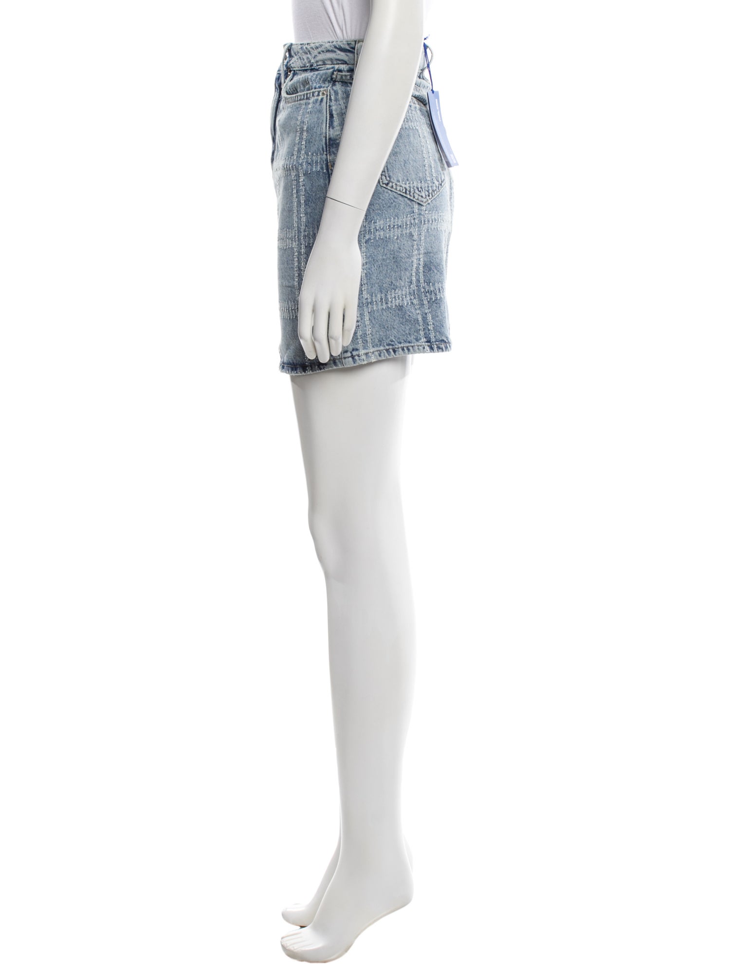 Karl Lagerfeld Distressed Accents Mini Skirt