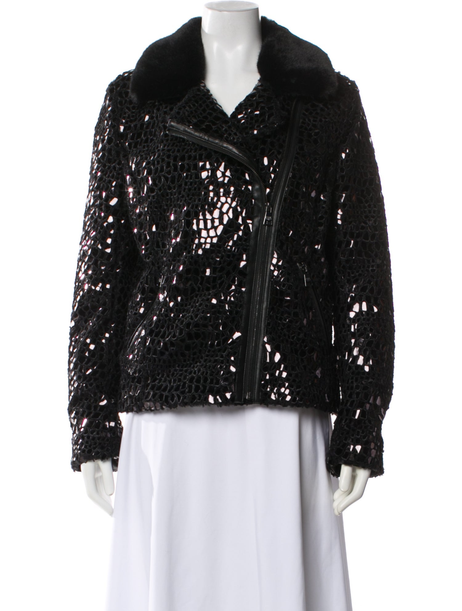 Karl Lagerfeld Faux Fur Jacket