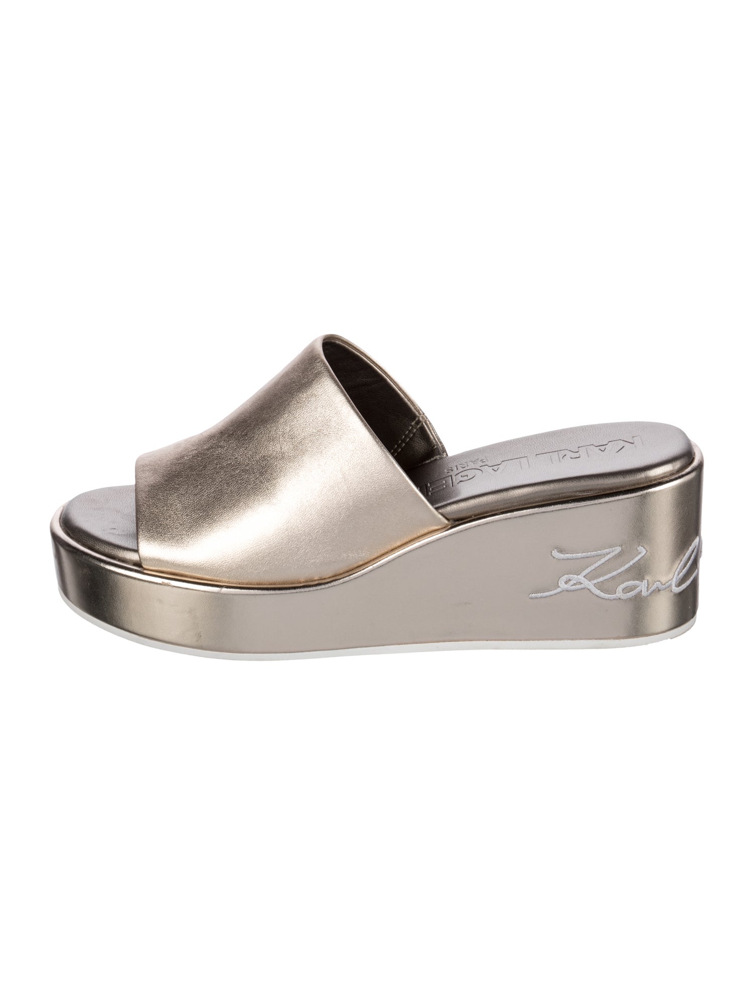 Karl Lagerfeld Leather Slides