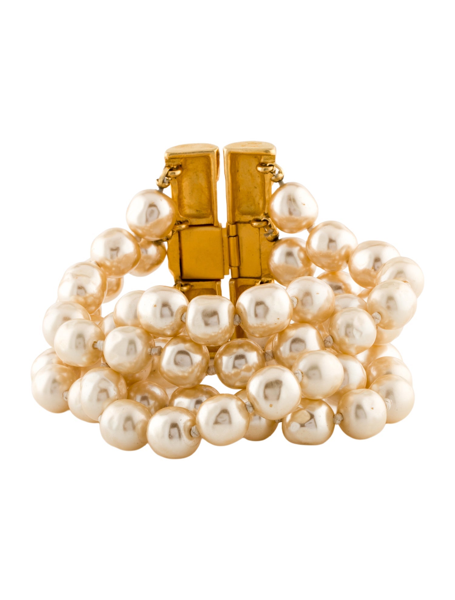Karl Lagerfeld Vinatge Faux Pearl Multistrand Bead Bracelet