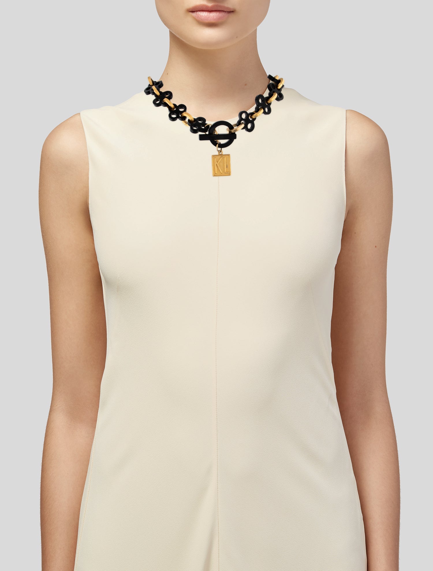Karl Lagerfeld Vintage Lucite Station Necklace