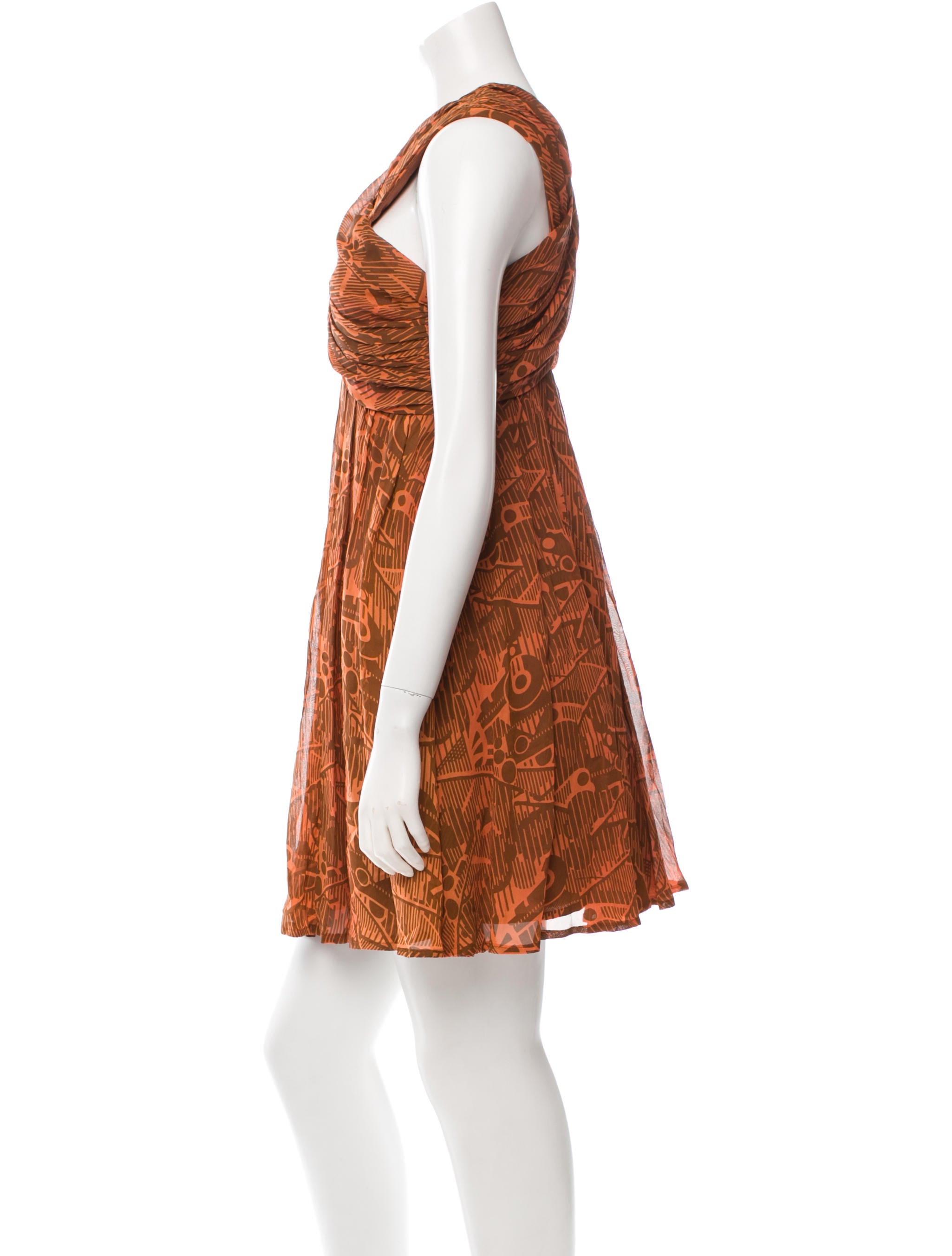 Karen Walker Silk Printed Dress