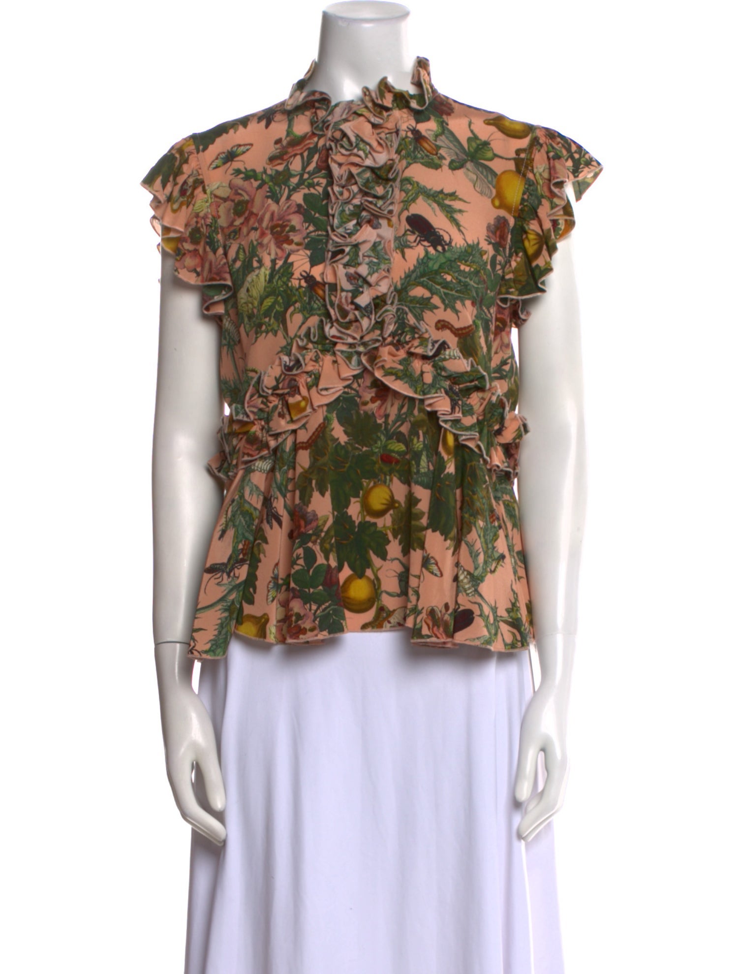 Karen Walker Silk Floral Print Blouse